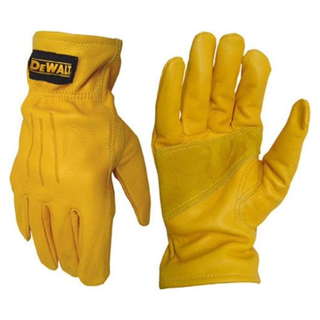 Guantes de Trabajo de Cuero DeWalt DPG32 - Grande, Amarillo