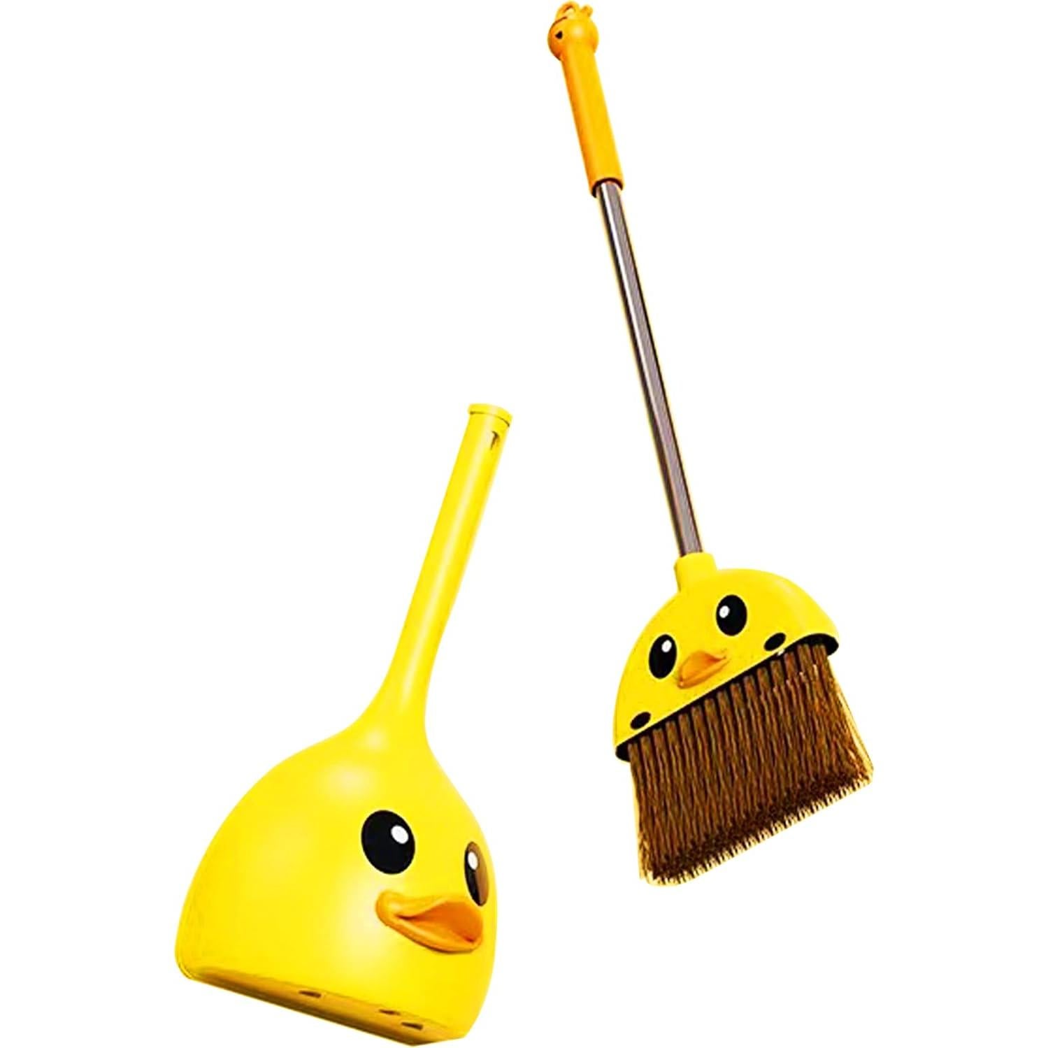 Juego de Escoba y Recogedor Mini VIPAMZ para Niños - Pato Amarillo