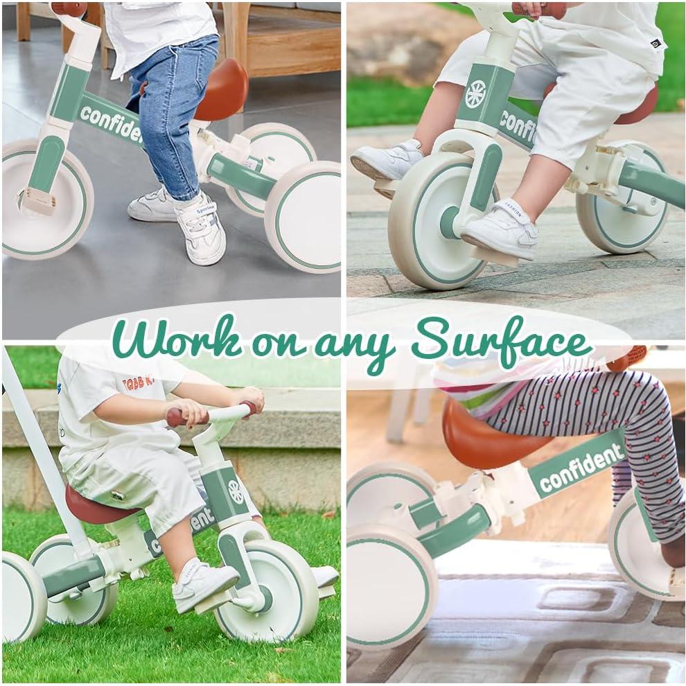 Triciclo para Niños XIAPIA 5 en 1 Verde, 1-8 Años