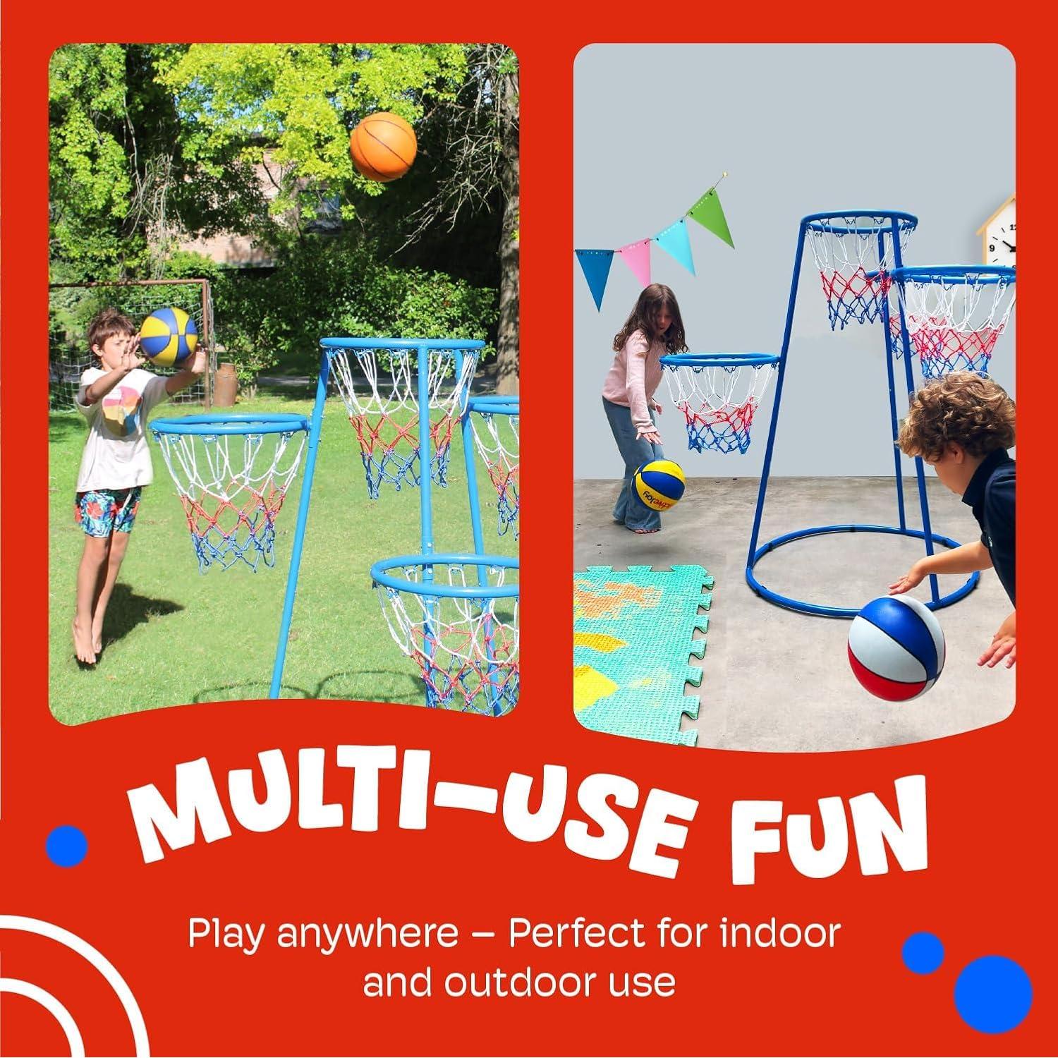 Set de Baloncesto Activejoy AJ04 para Niños - 4 Aros Ajustables