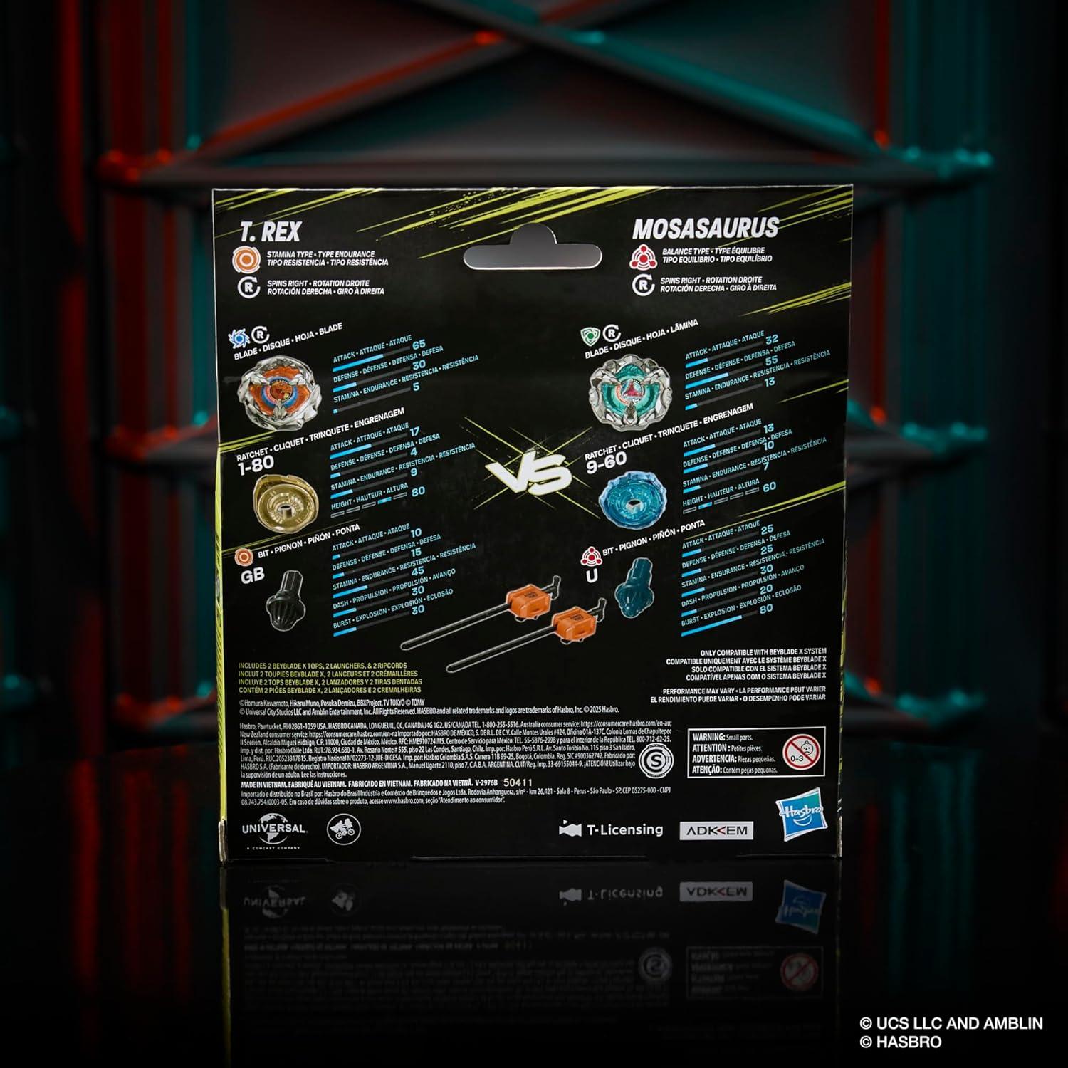 Beyblade X Multipack T. Rex vs Mosasaurus - Hasbro