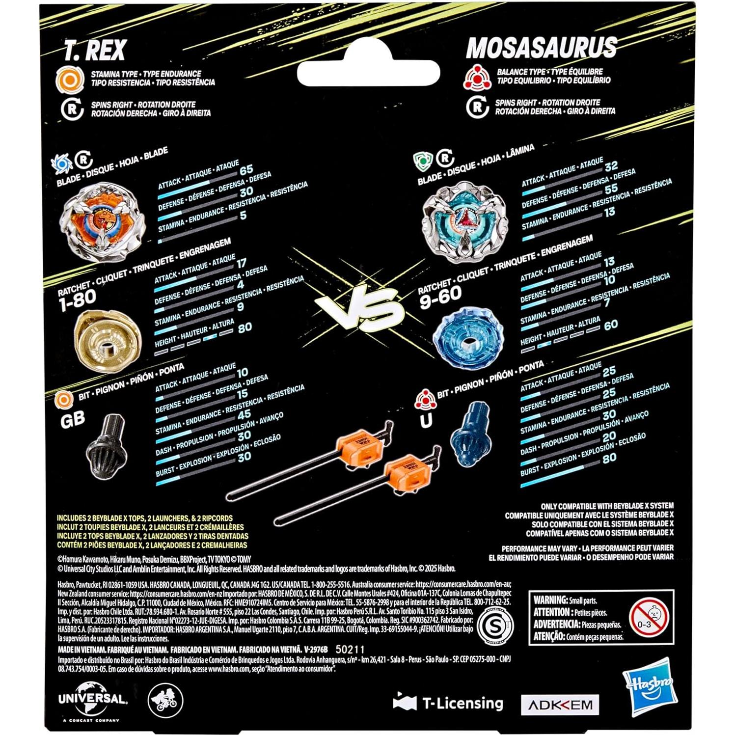 Beyblade X Multipack T. Rex vs Mosasaurus - Hasbro