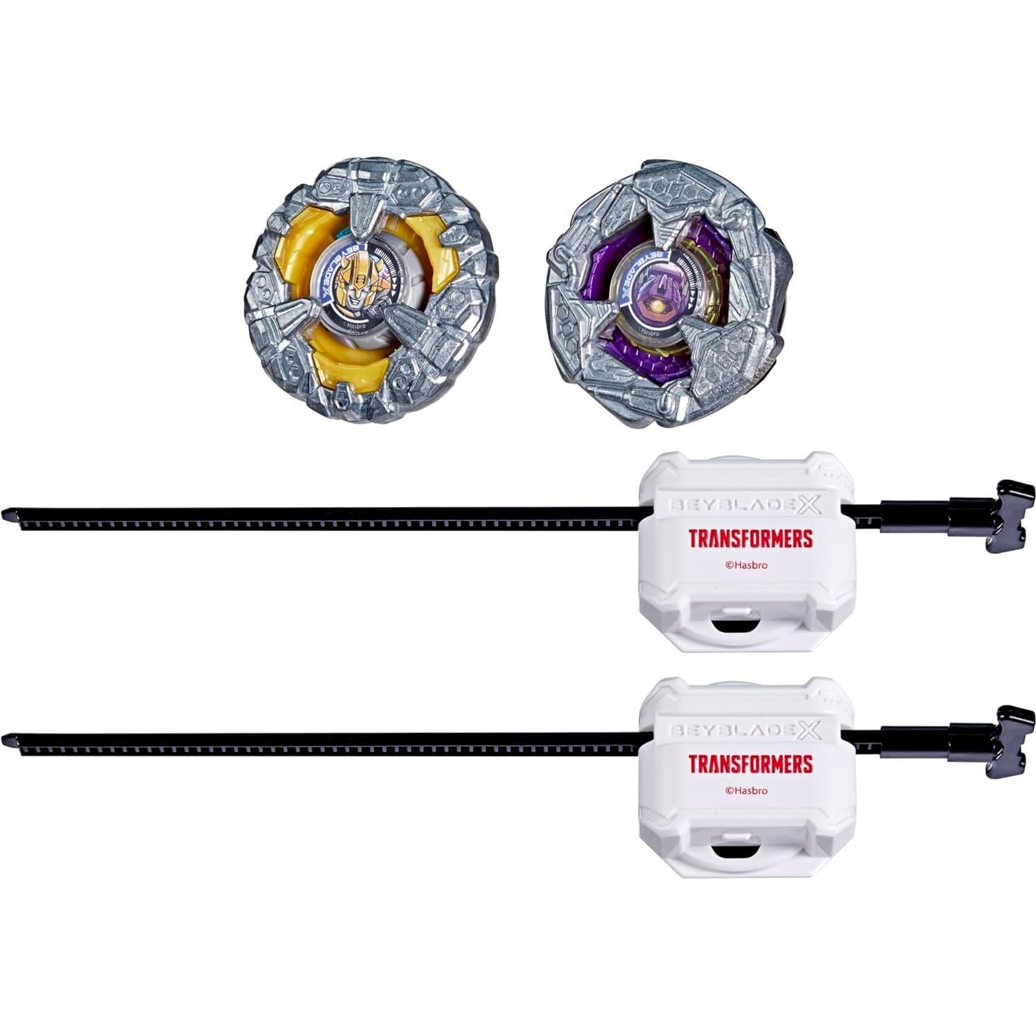 Beyblade X Transformers Bumblebee vs Shockwave 2 Peonzas