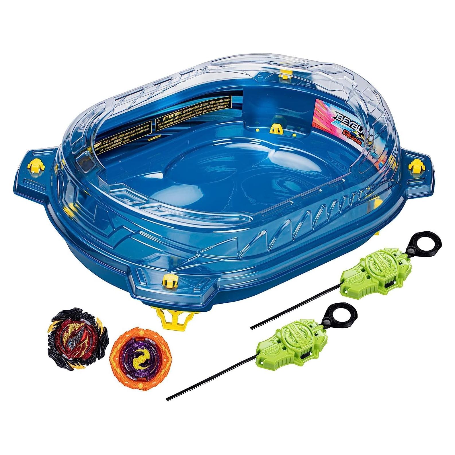 Set de Batalla Beyblade Burst QuadStrike Thunder Edge con 2 Peonzas