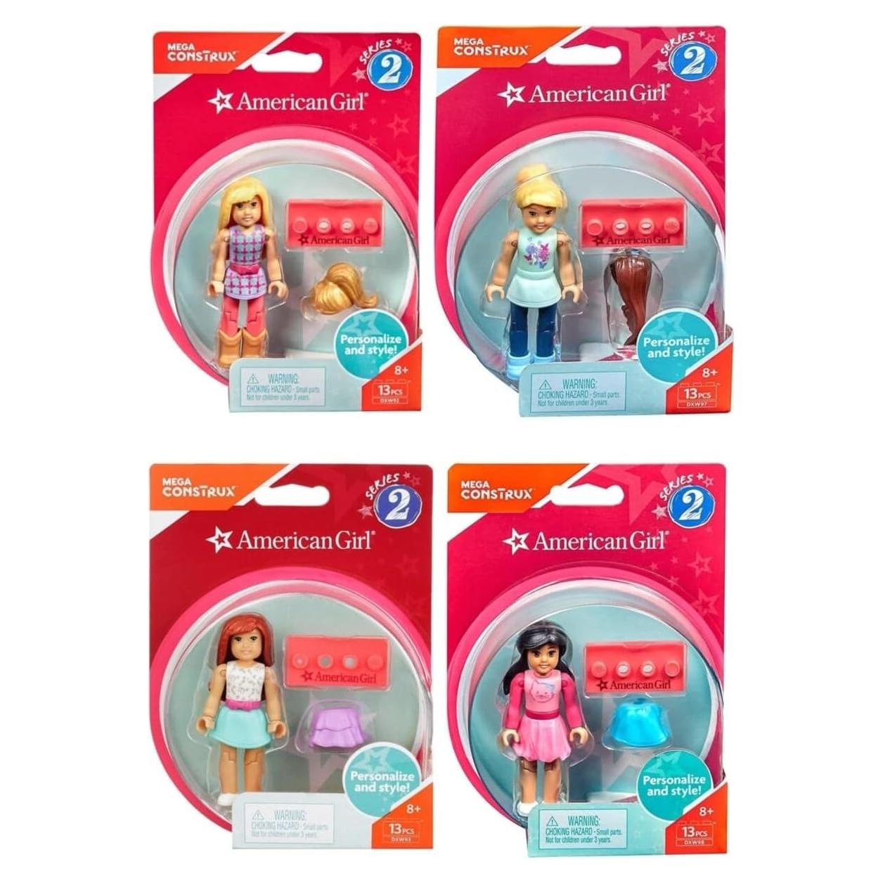 Mega Construx Chicas Americanas Paquete de 4 Figuras Coleccionables