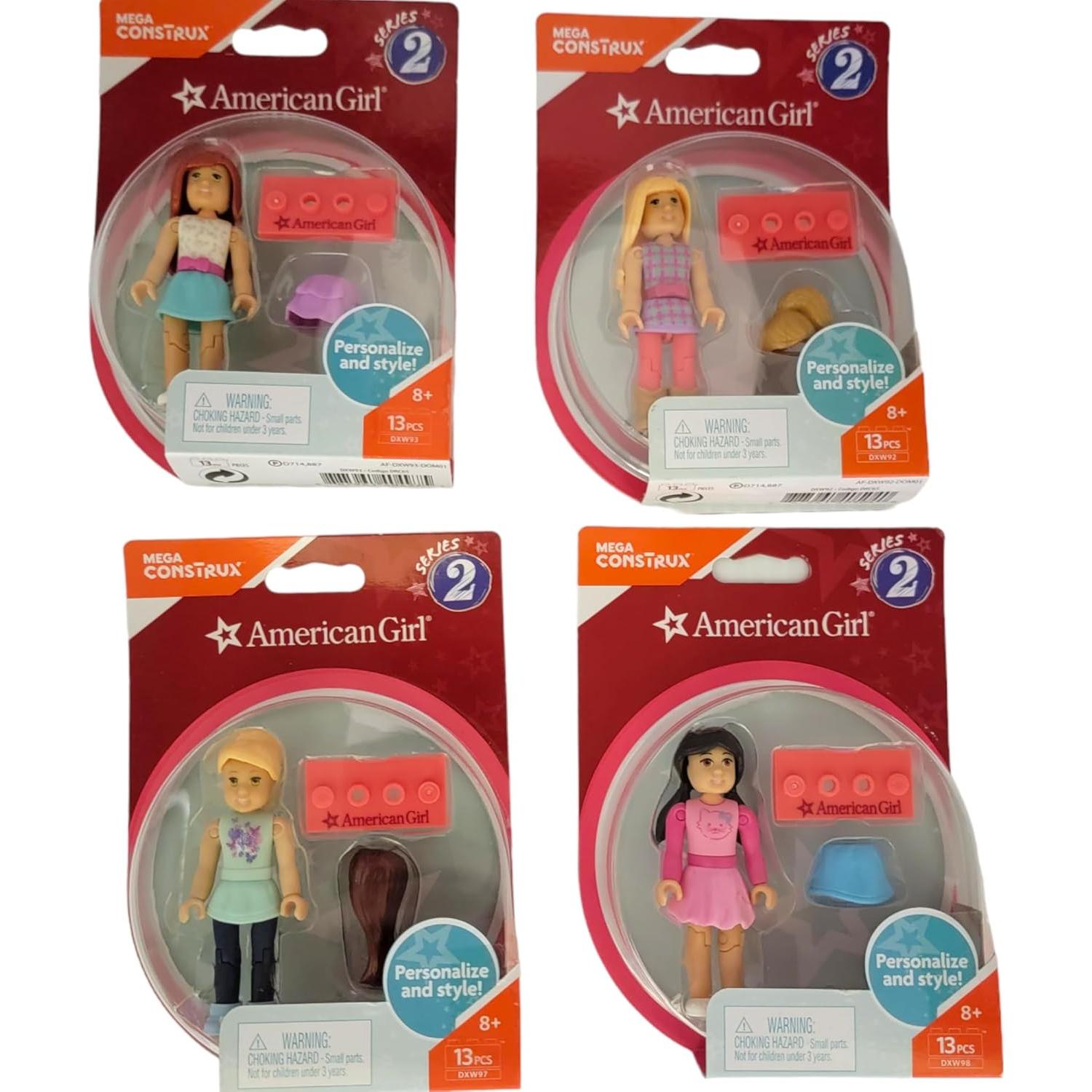 Mega Construx Chicas Americanas Paquete de 4 Figuras Coleccionables