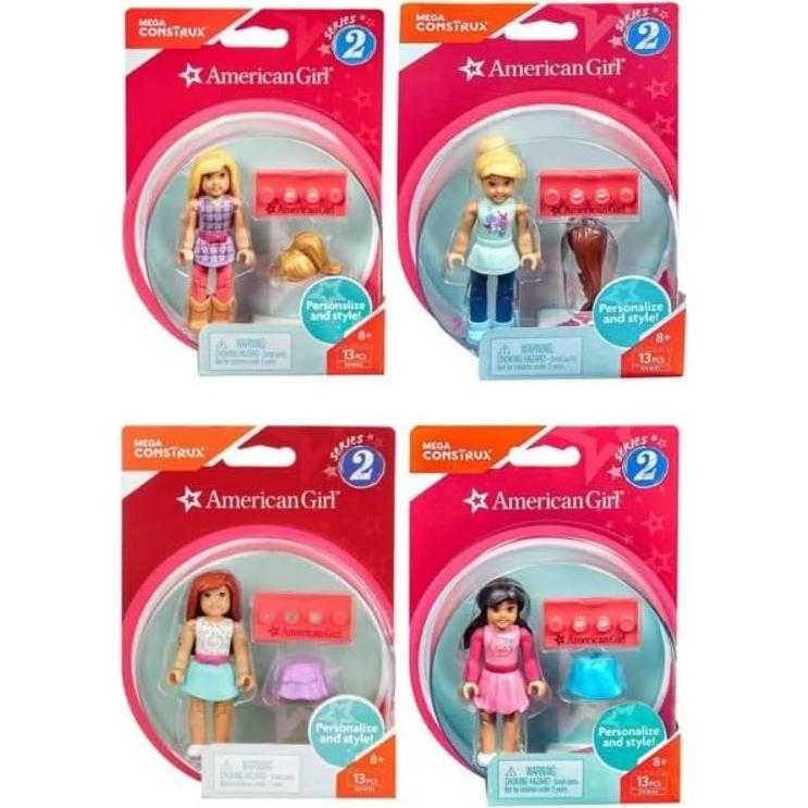 Mega Construx Chicas Americanas Paquete de 4 Figuras Coleccionables