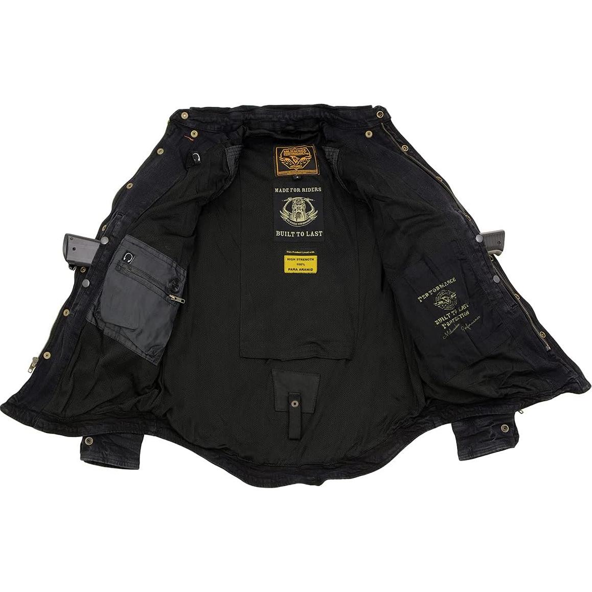 Camisa de Motociclista de Franela Negra Milwaukee MPM1620 Mediana