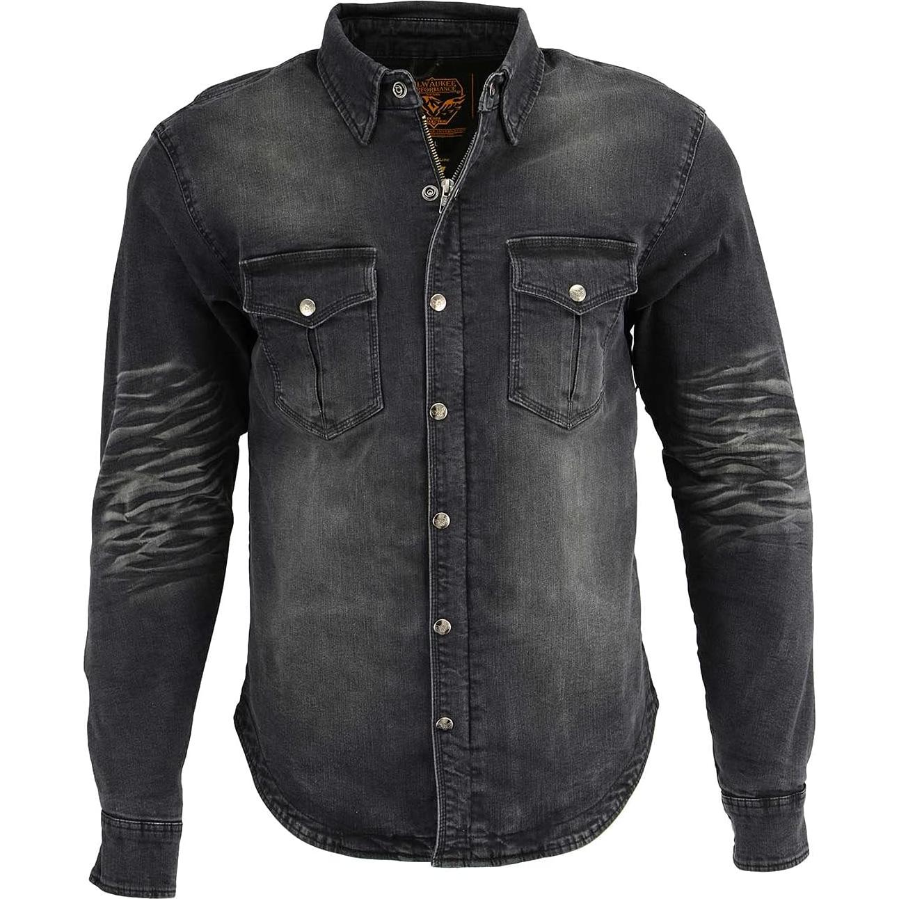 Camisa de Motociclista de Franela Negra Milwaukee MPM1620 Mediana