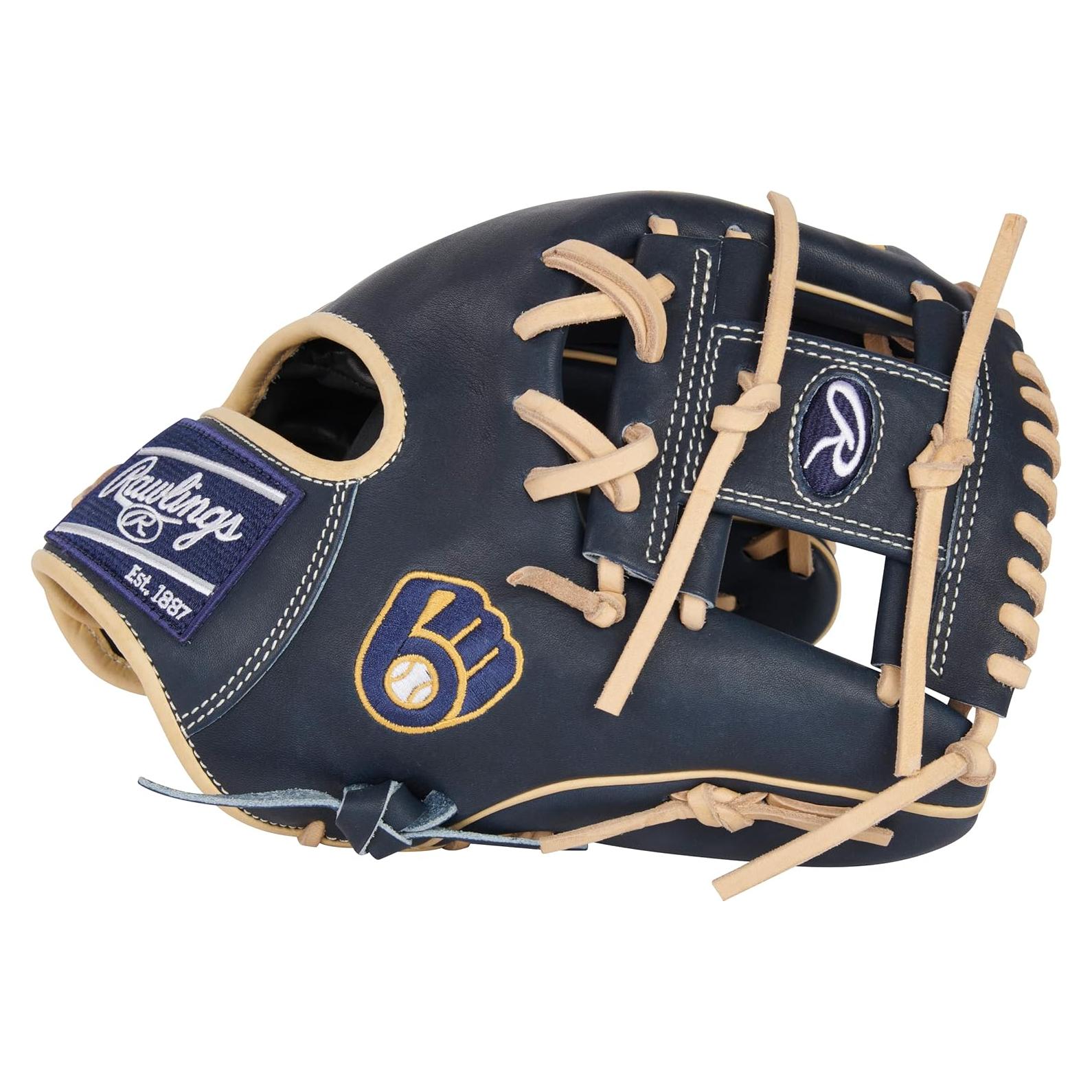 Guante de béisbol Rawlings PRO204-2MB Milwaukee Brewers 29.21 cm
