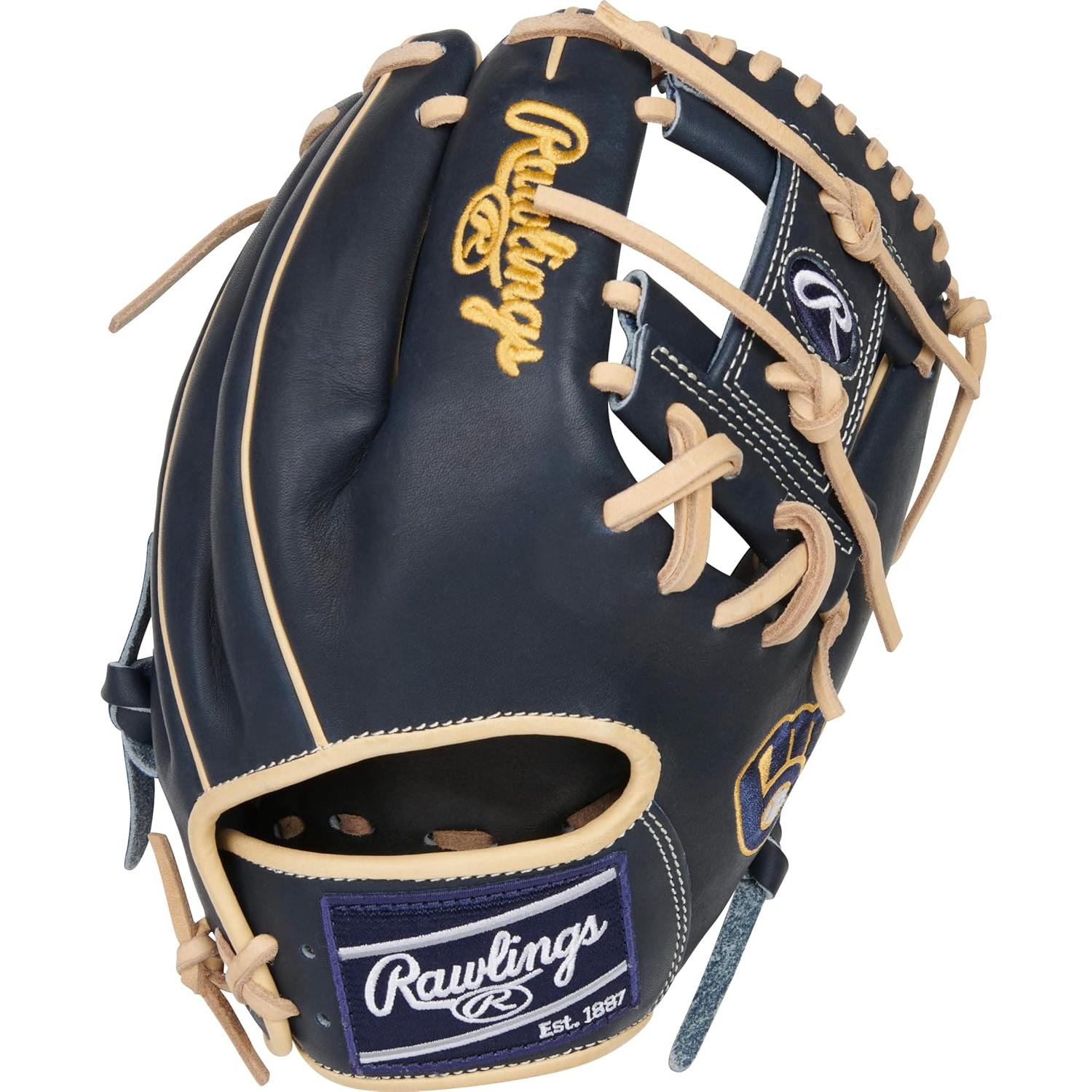 Guante de béisbol Rawlings PRO204-2MB Milwaukee Brewers 29.21 cm