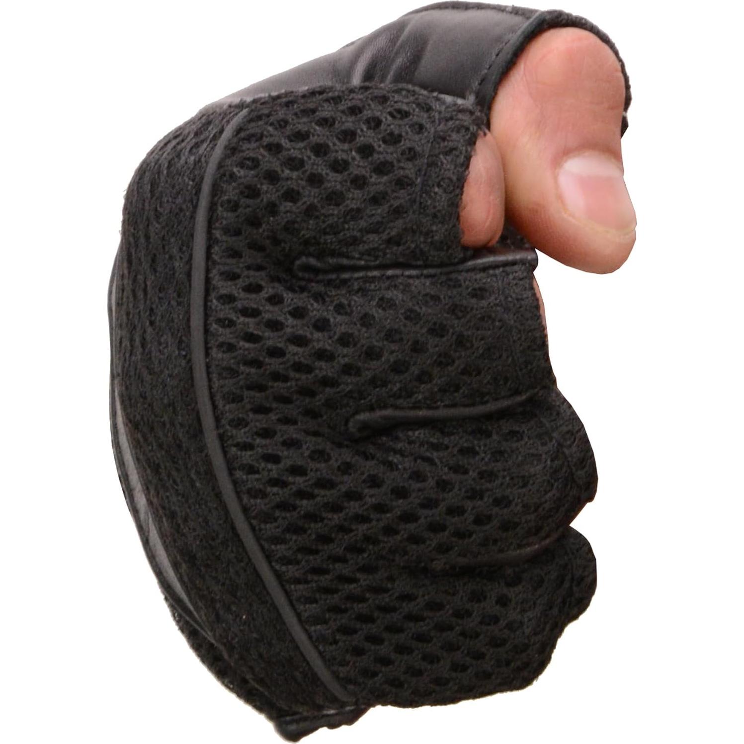 Guantes de Motocicleta Milwaukee MG7504 de Cuero Negro con Gel