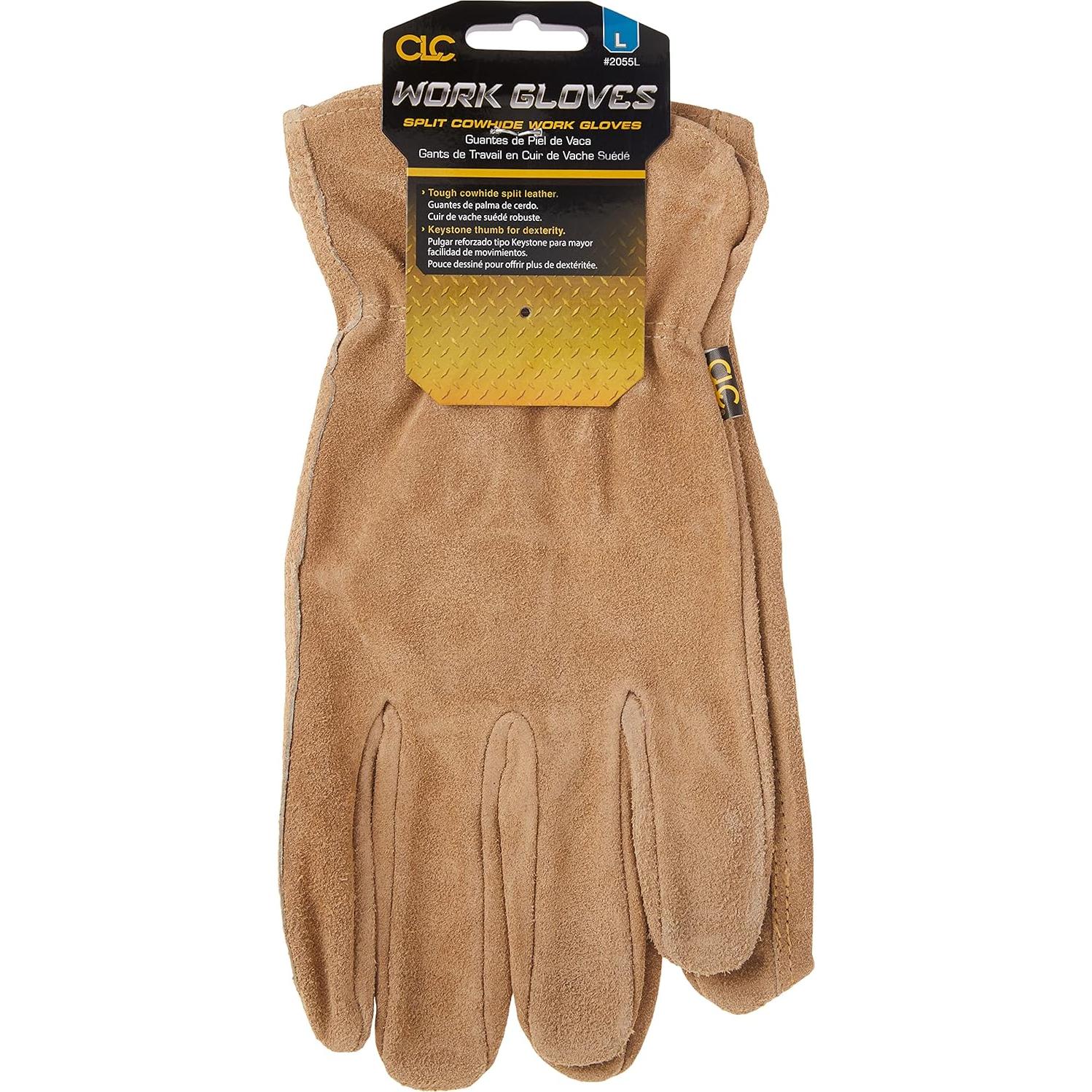 Guantes de trabajo de cuero dividido Custom Leathercraft 2055L