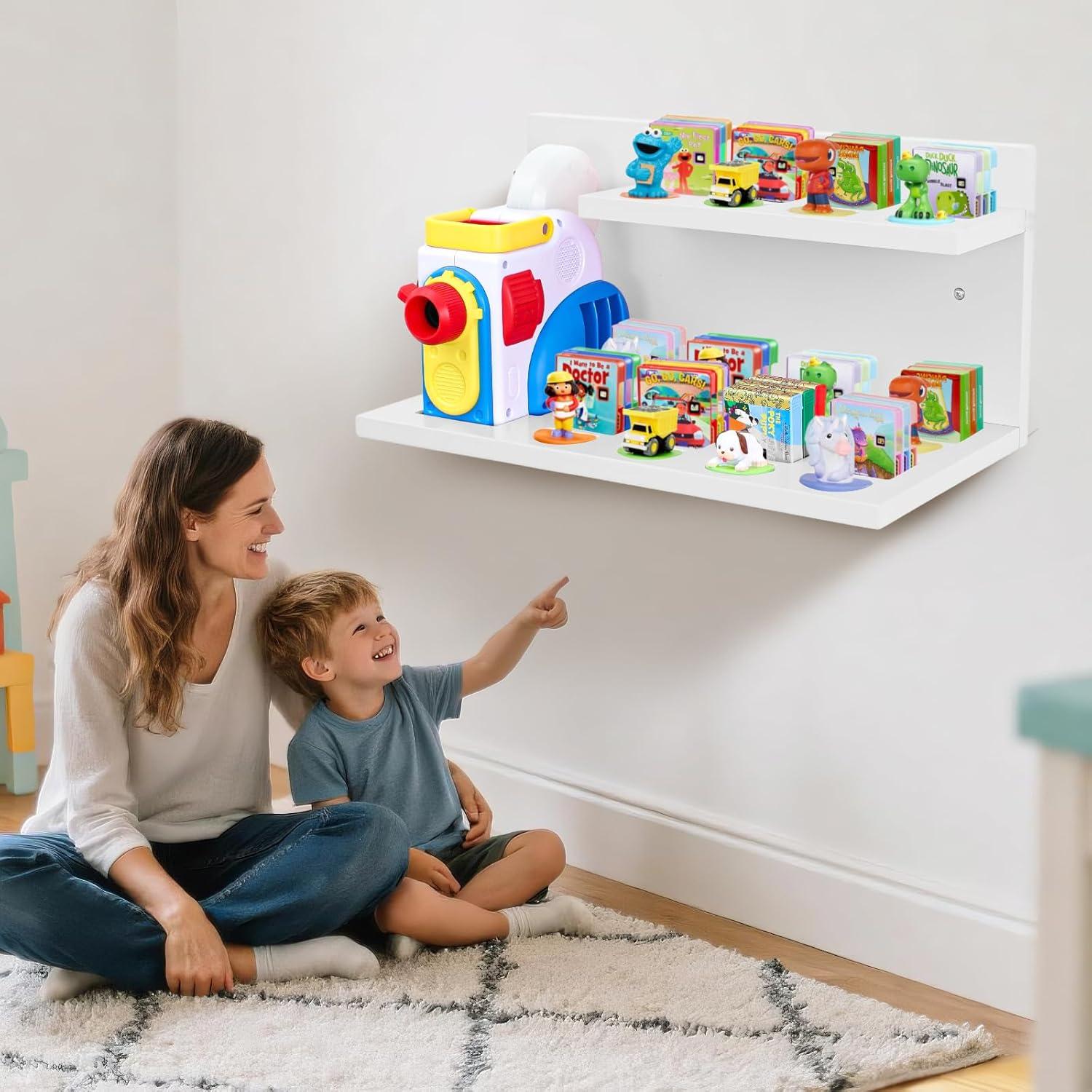 Estante Flotante PHOENANCEE para Libros Little Tikes Blanco