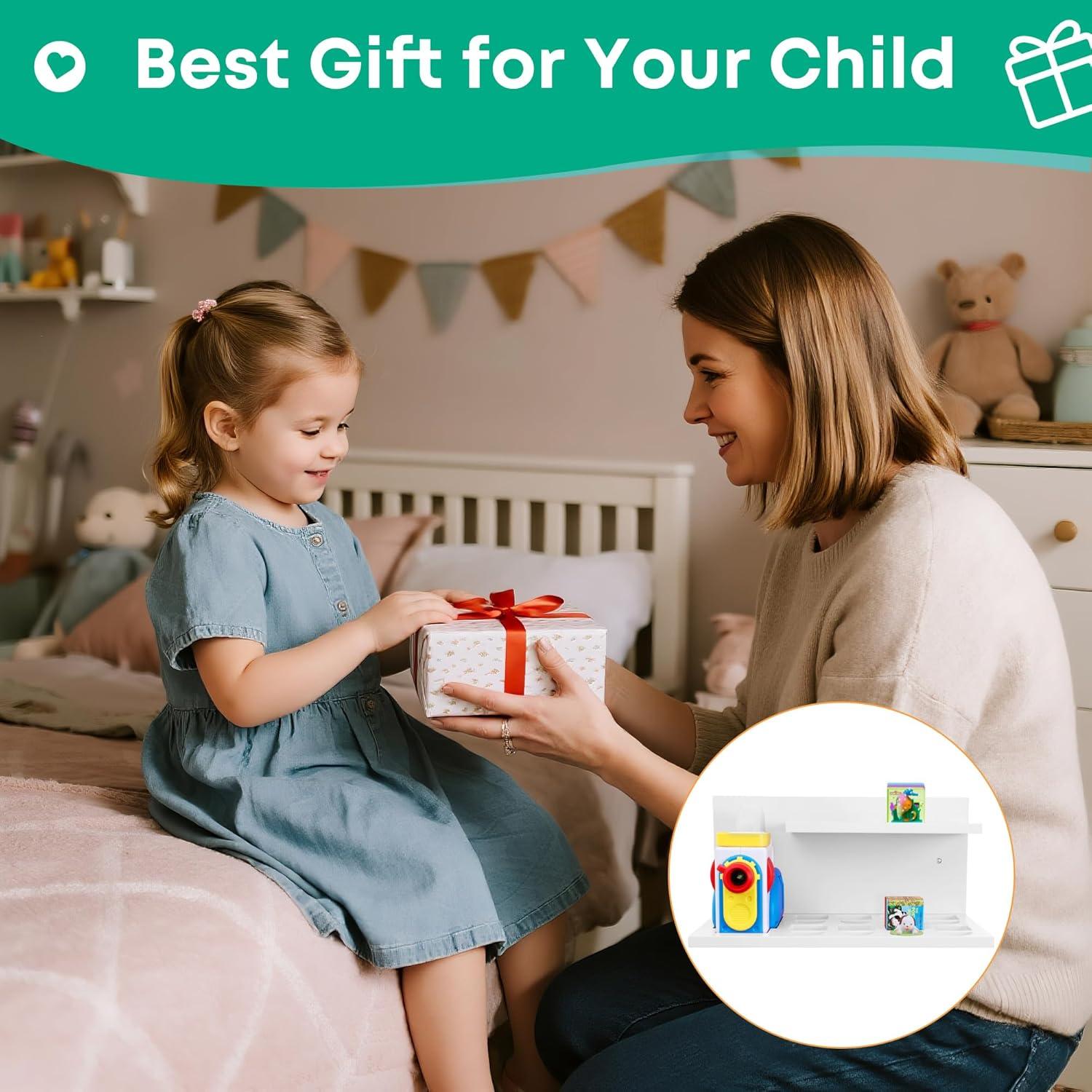 Estante Flotante PHOENANCEE para Libros Little Tikes Blanco