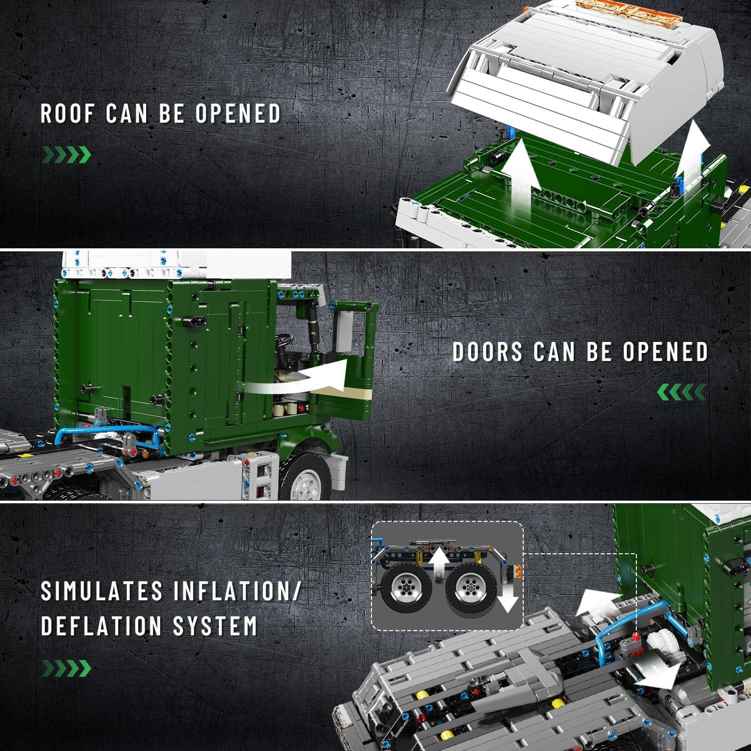 Camión Móvil de Construcción Mould King 2181 Piezas RC