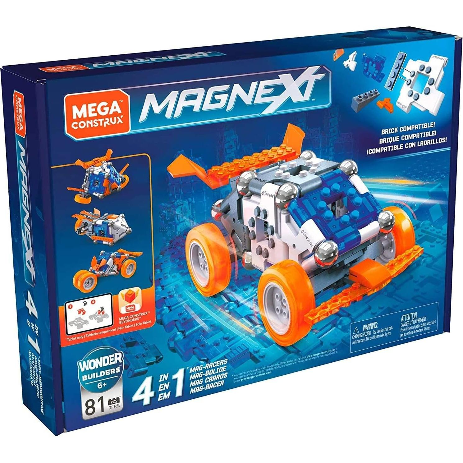 Set de Construcción Magnético Mega Construx 4-en-1 81 Piezas