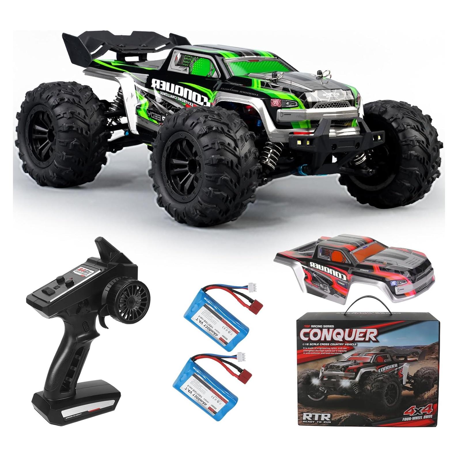 Coche RC 4WD GAMRUXI 1:16 25 MPH Todoterreno con 2 Baterías