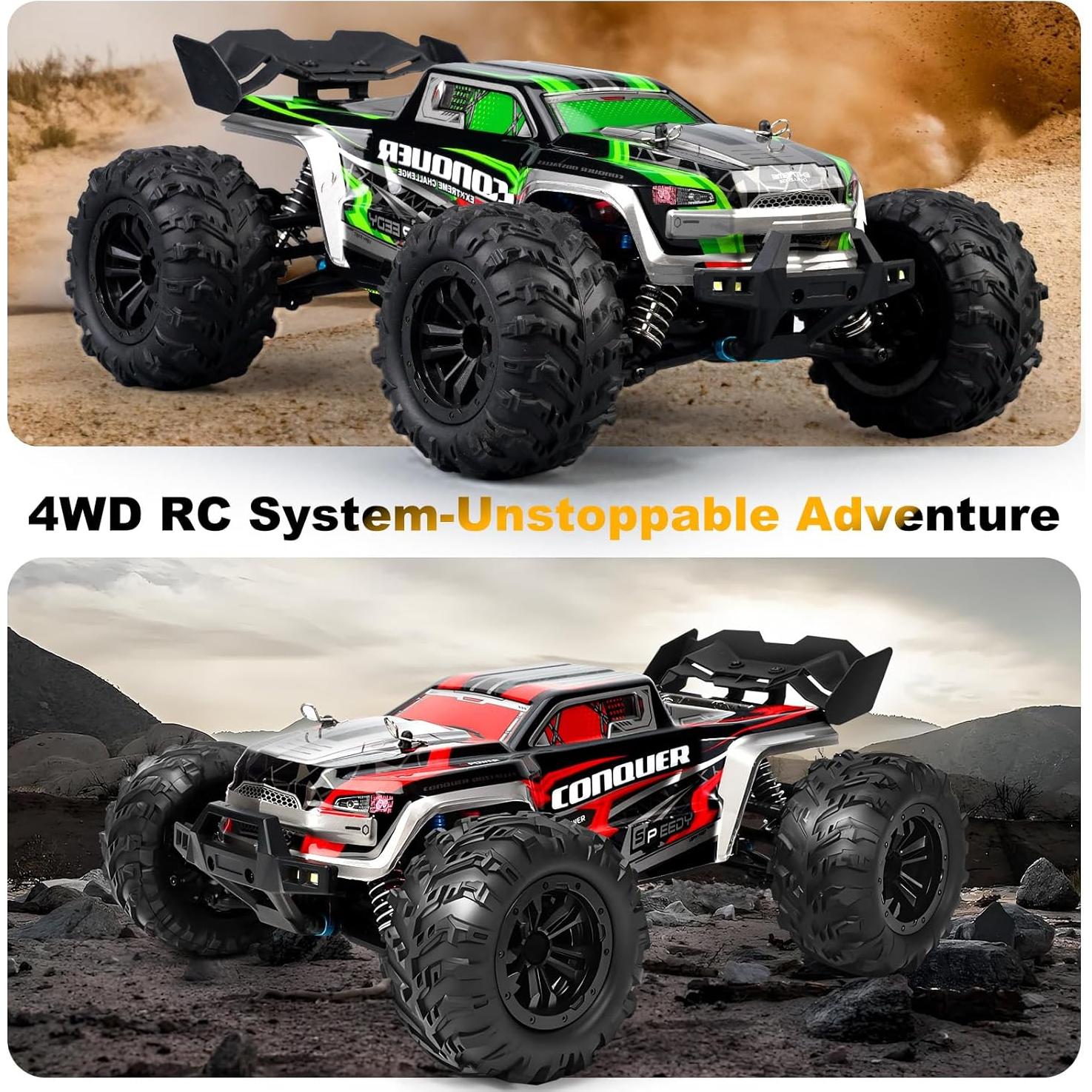 Coche RC 4WD GAMRUXI 1:16 25 MPH Todoterreno con 2 Baterías