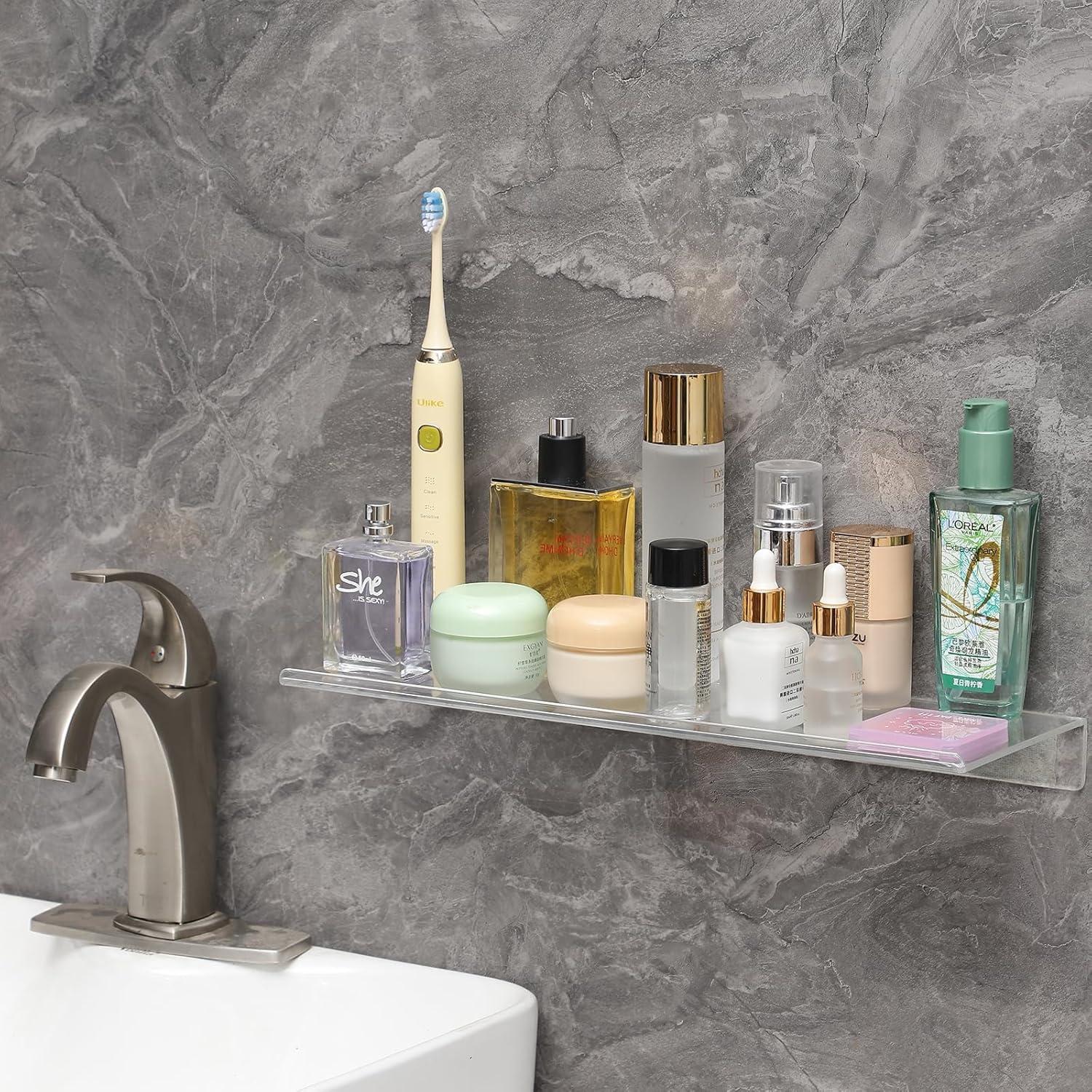 Estante Flotante Acrílico Transparente Cq 6 Piezas 40x14 cm