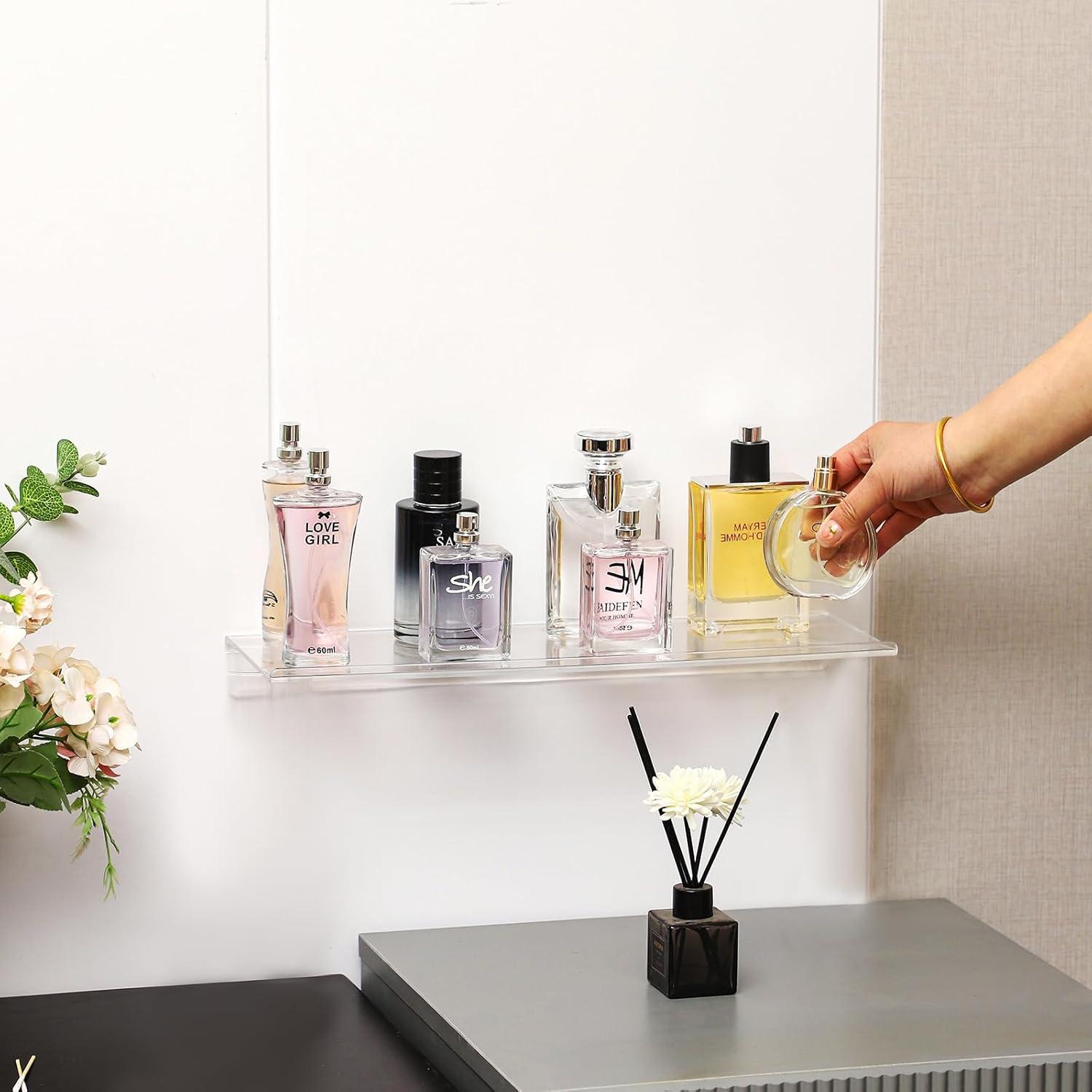 Estante Flotante Acrílico Transparente Cq 6 Piezas 40x14 cm