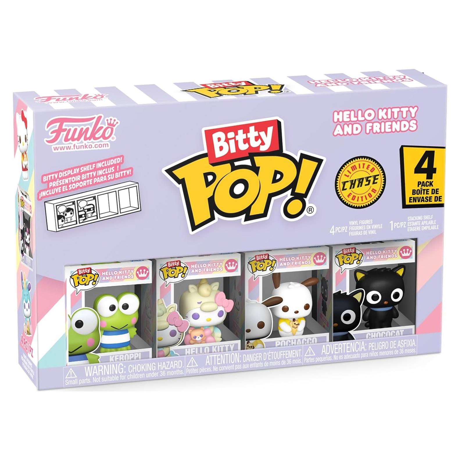Funko Pop! Bitty Sanrio - Keroppi, Hello Kitty, Pochacco - 4 Figuras