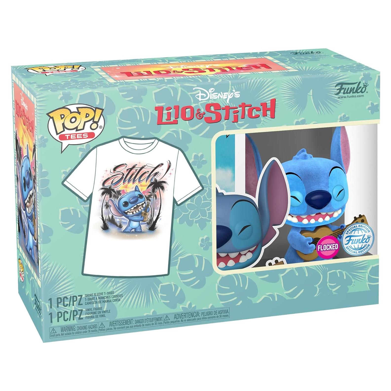 Camiseta Funko Pop! Lilo y Stitch XL + Figura Ukelele