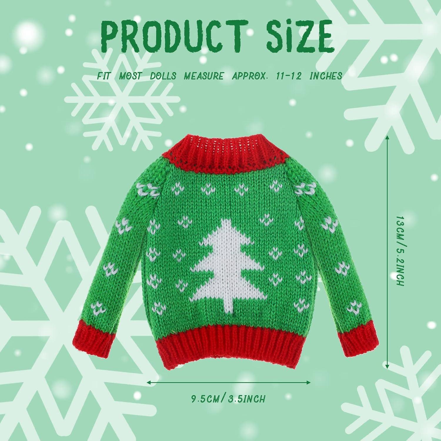 Conjunto de Suéteres de Navidad para Muñecas Aoriher - 3 Piezas