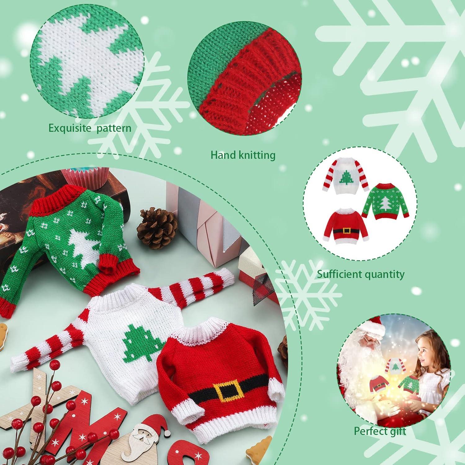 Conjunto de Suéteres de Navidad para Muñecas Aoriher - 3 Piezas