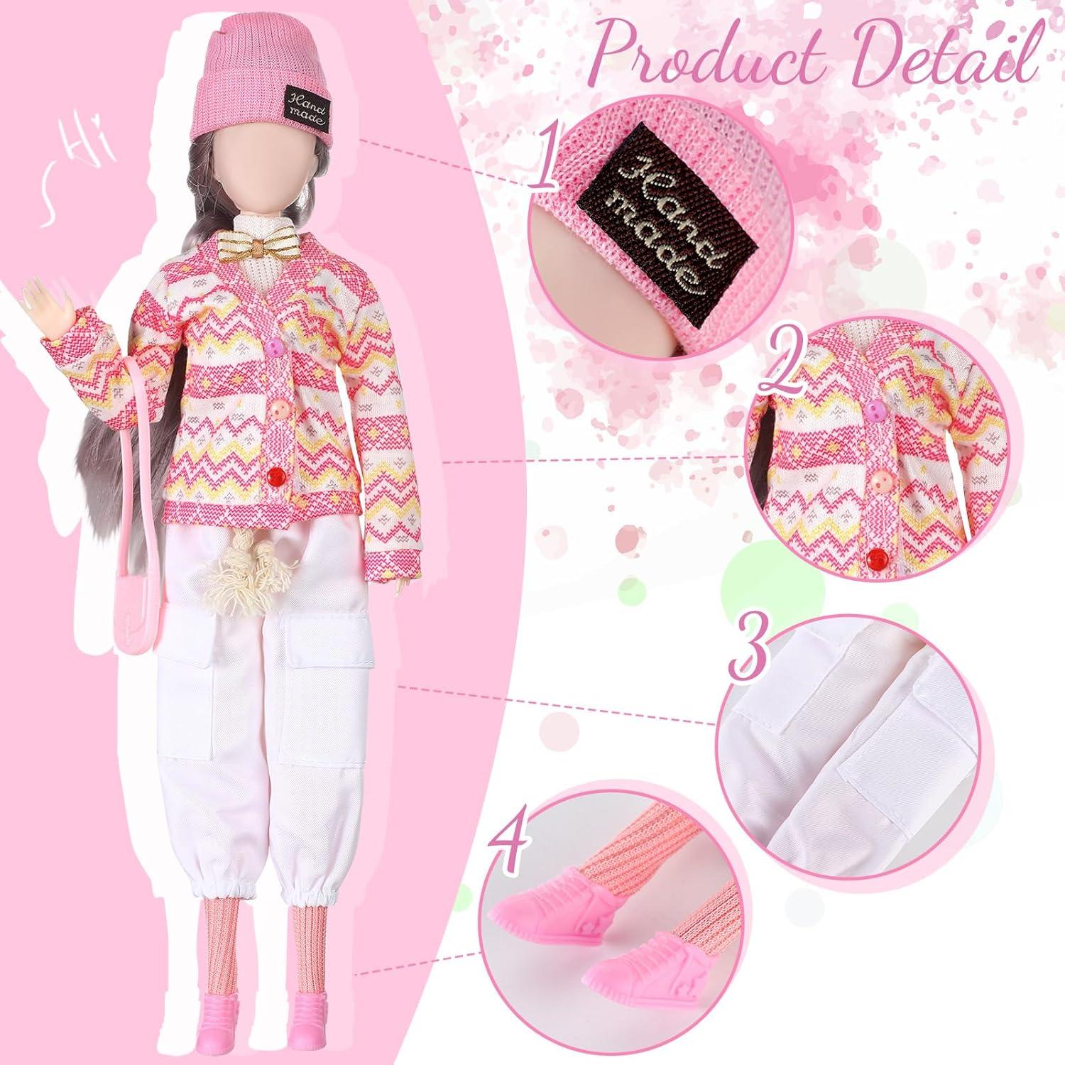 Ropa de Muñeca Geyoga 29 cm Conjunto Mono y Accesorios