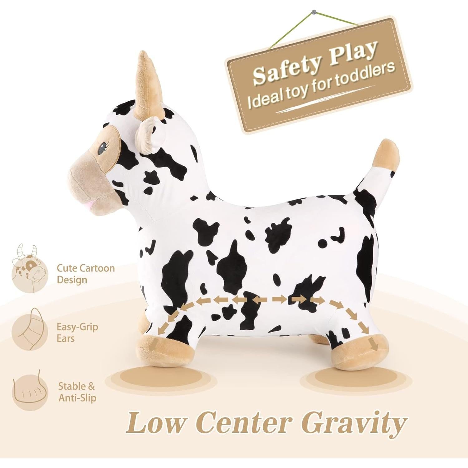 Juguete Inflable de Salto Inpany Vaca para Niños 1.68 Kg