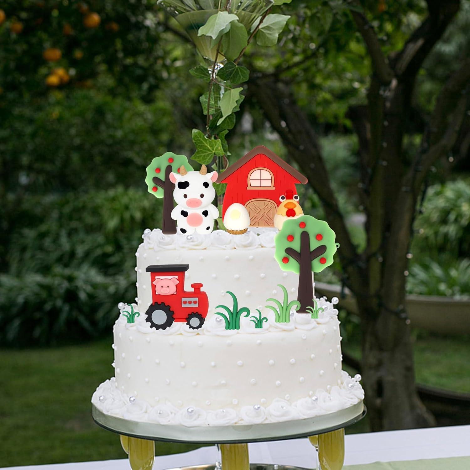 Juego de Toppers de Pastel de Granja Rsstarxi - Decoración Infantil