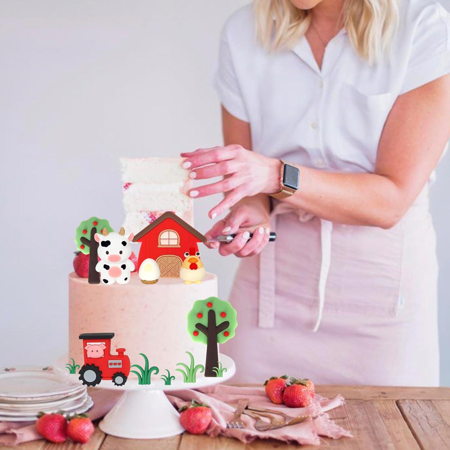 Juego de Toppers de Pastel de Granja Rsstarxi - Decoración Infantil