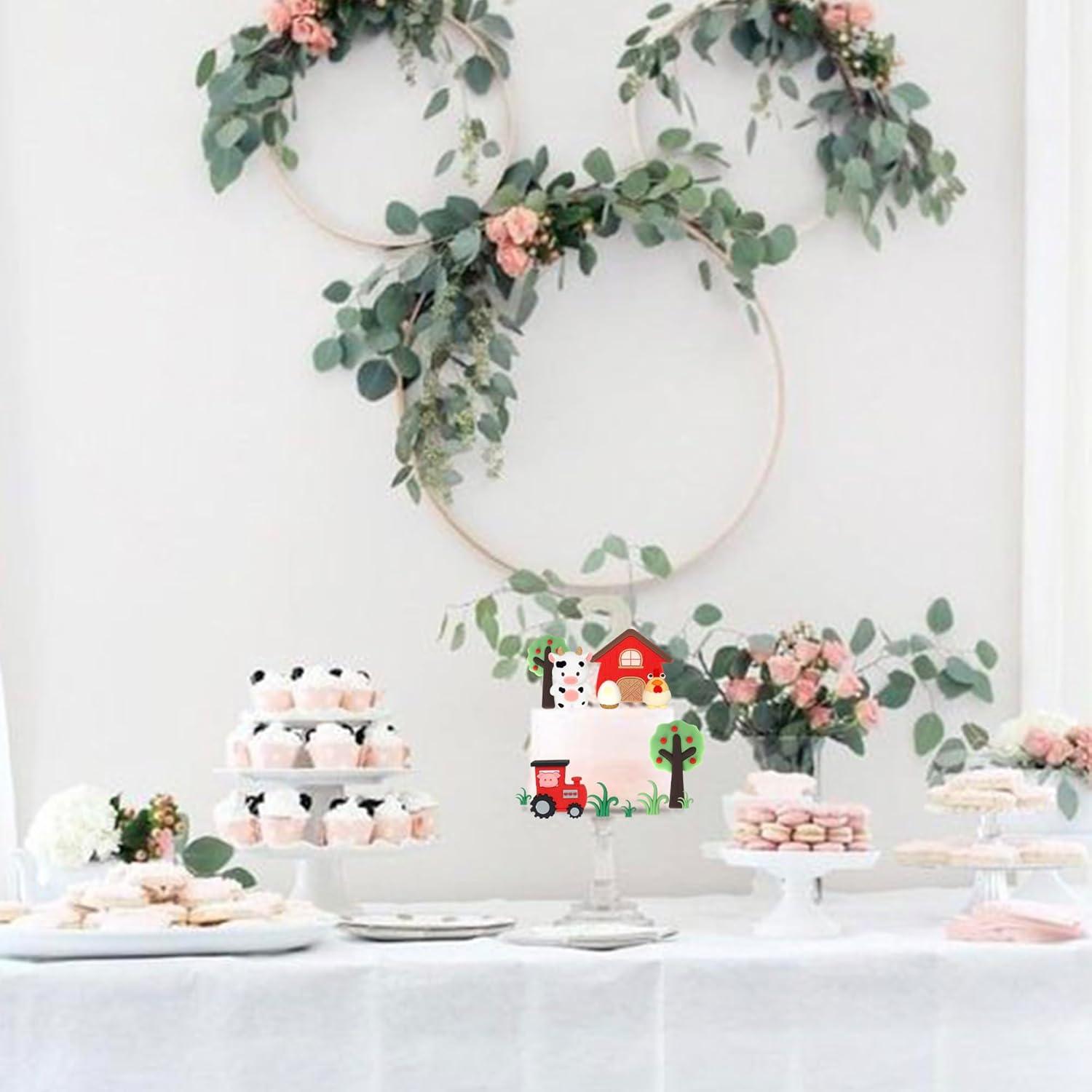 Juego de Toppers de Pastel de Granja Rsstarxi - Decoración Infantil