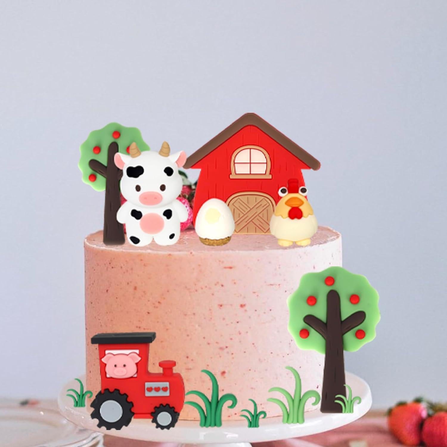 Juego de Toppers de Pastel de Granja Rsstarxi - Decoración Infantil