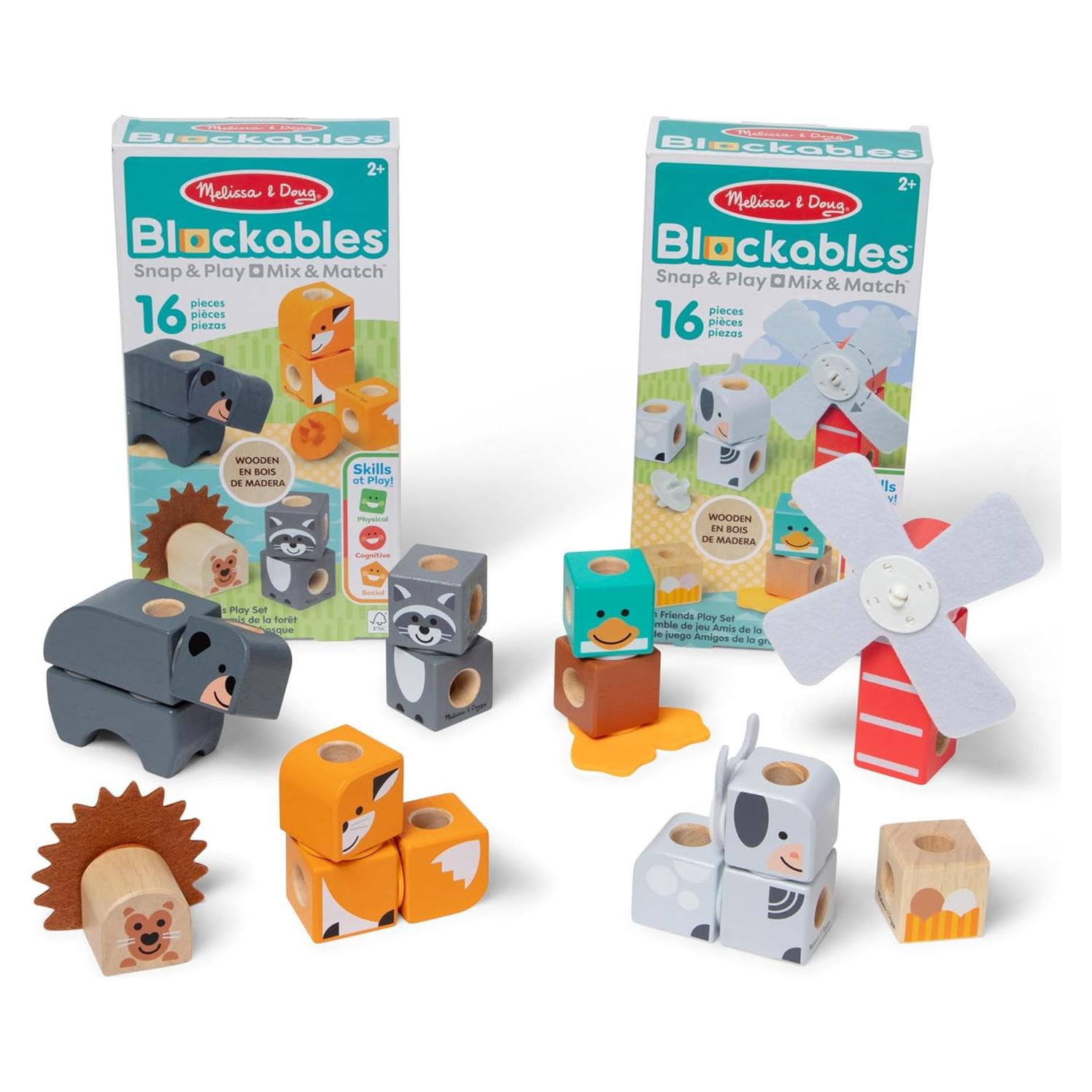 Bloques de Madera Conectables Melissa & Doug 2-Pack Infantil