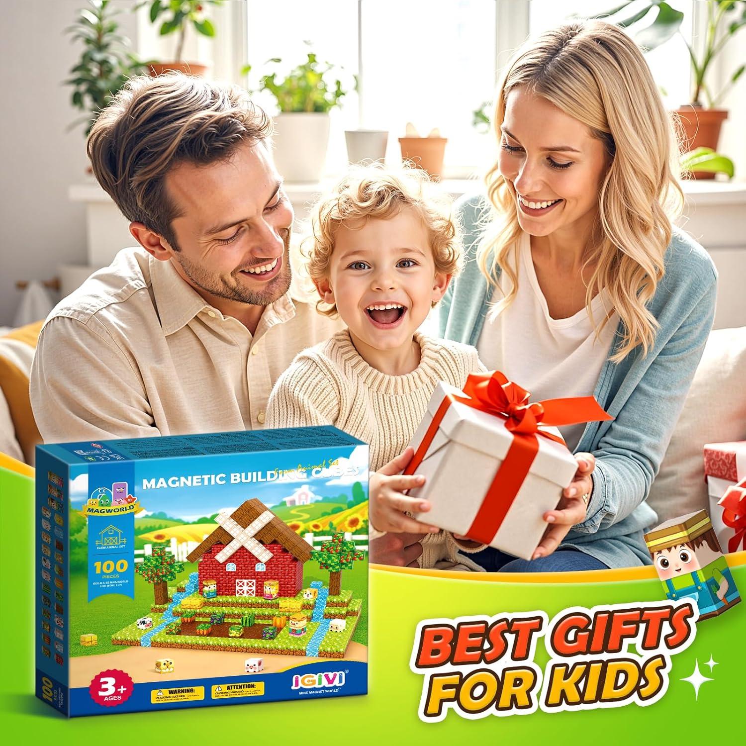 Bloques Magnéticos IGIVI 100PCS Granja Coloridos 2.54cm