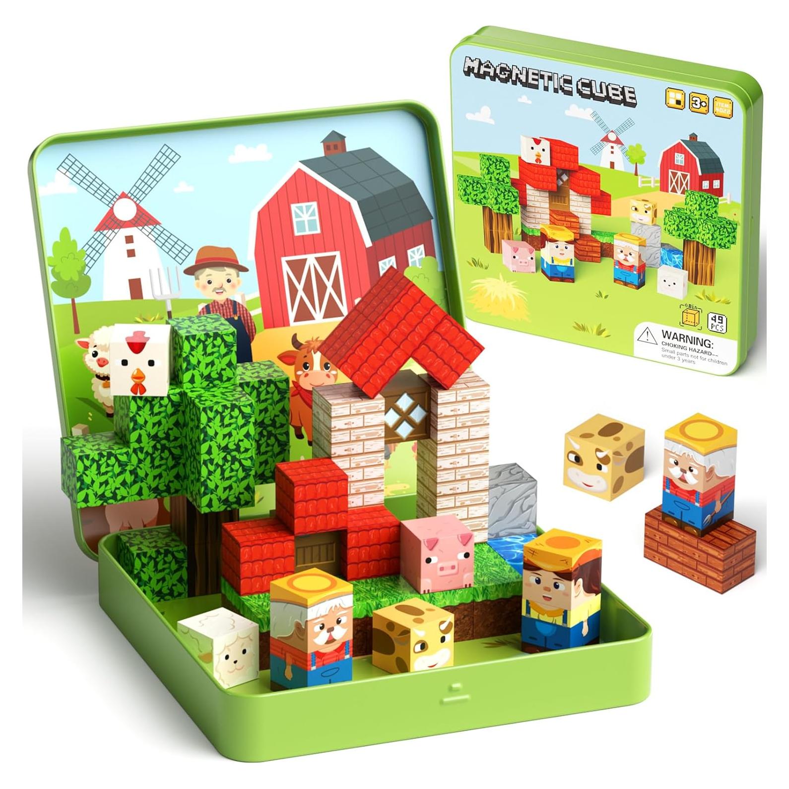 Bloques de Construcción Magnéticos 49 PCS STEM Match