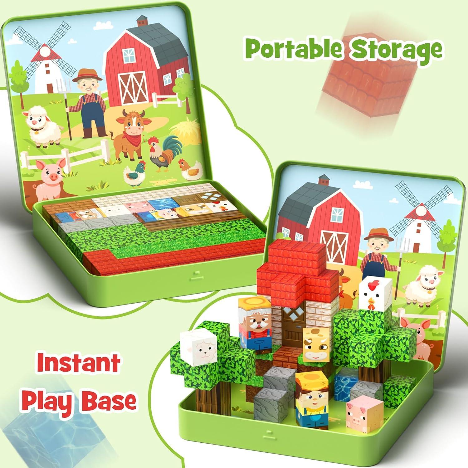 Bloques de Construcción Magnéticos 49 PCS STEM Match