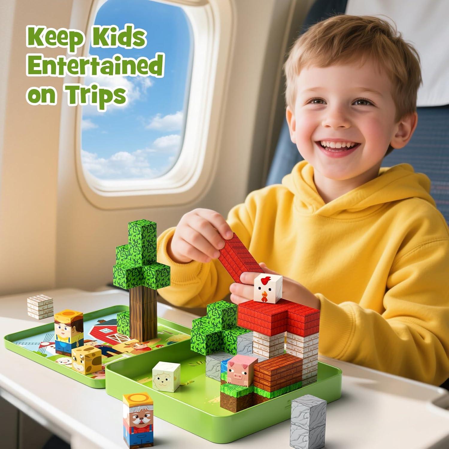 Juego de Bloques Magnéticos de Animales de Granja - 49 PZS