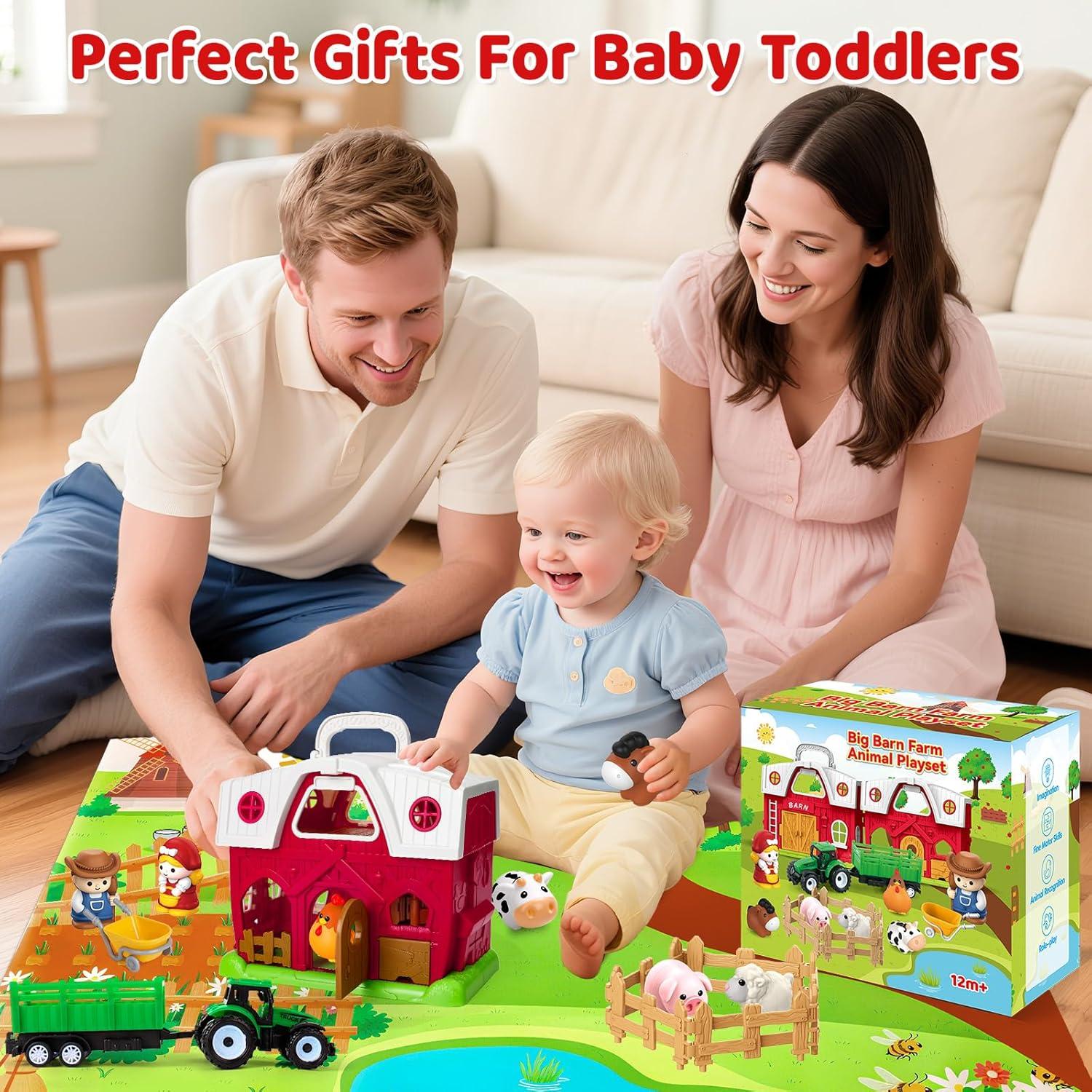 Set de Juguetes de Granja Aigybobo con Tractor y Animales