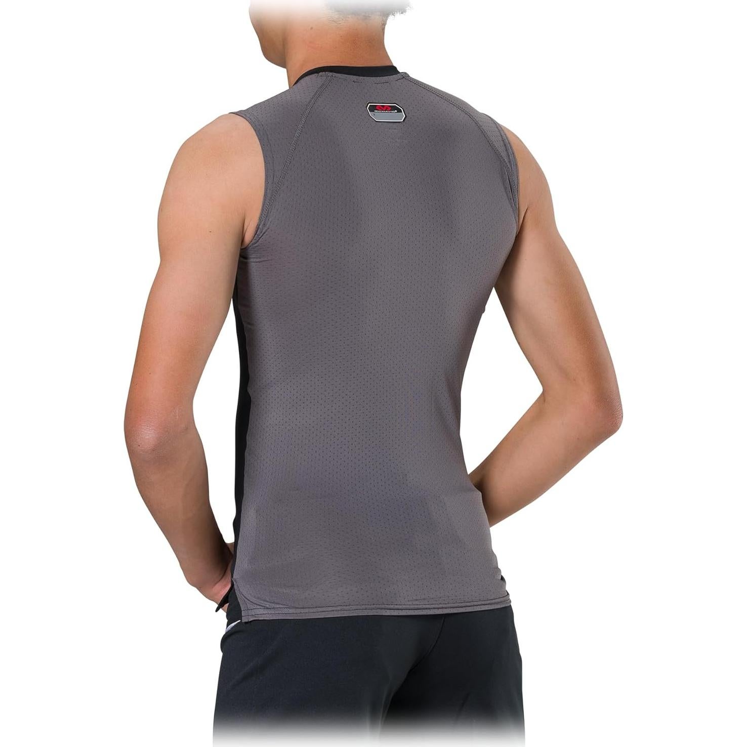 Camiseta de Compresión con Protector de Pecho McDavid Negro X-Pequeño