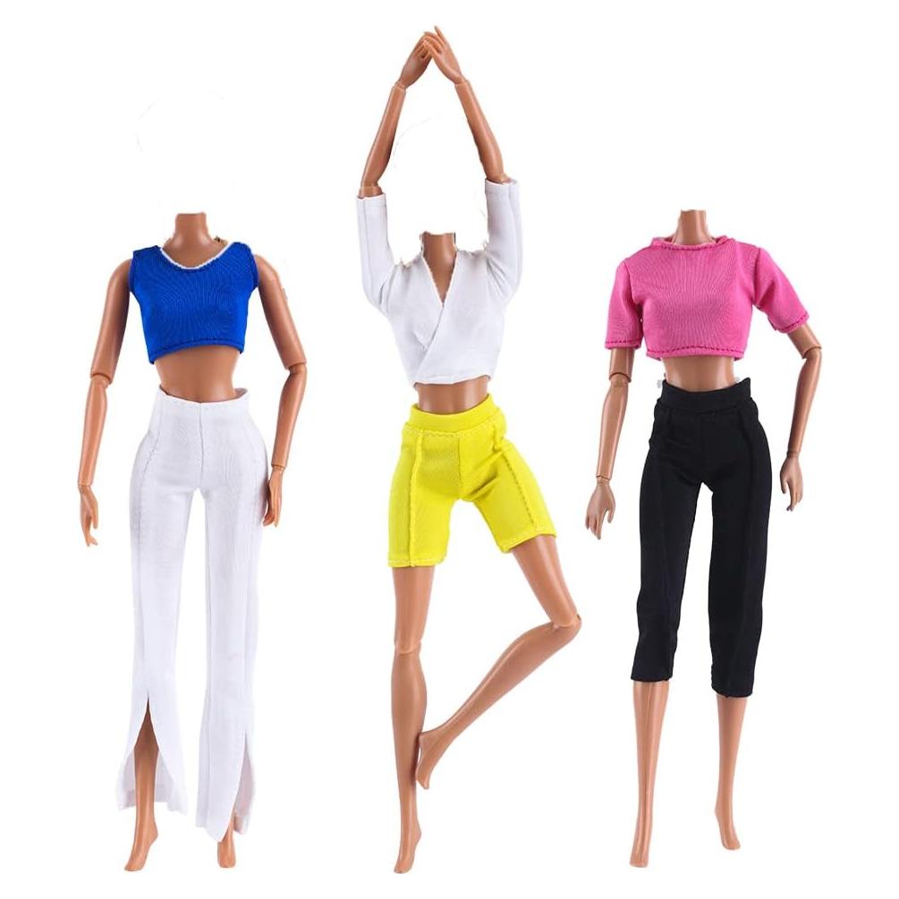 Conjunto de Ropa de Yoga E-TING 3 Piezas para Muñeca 29.21 cm