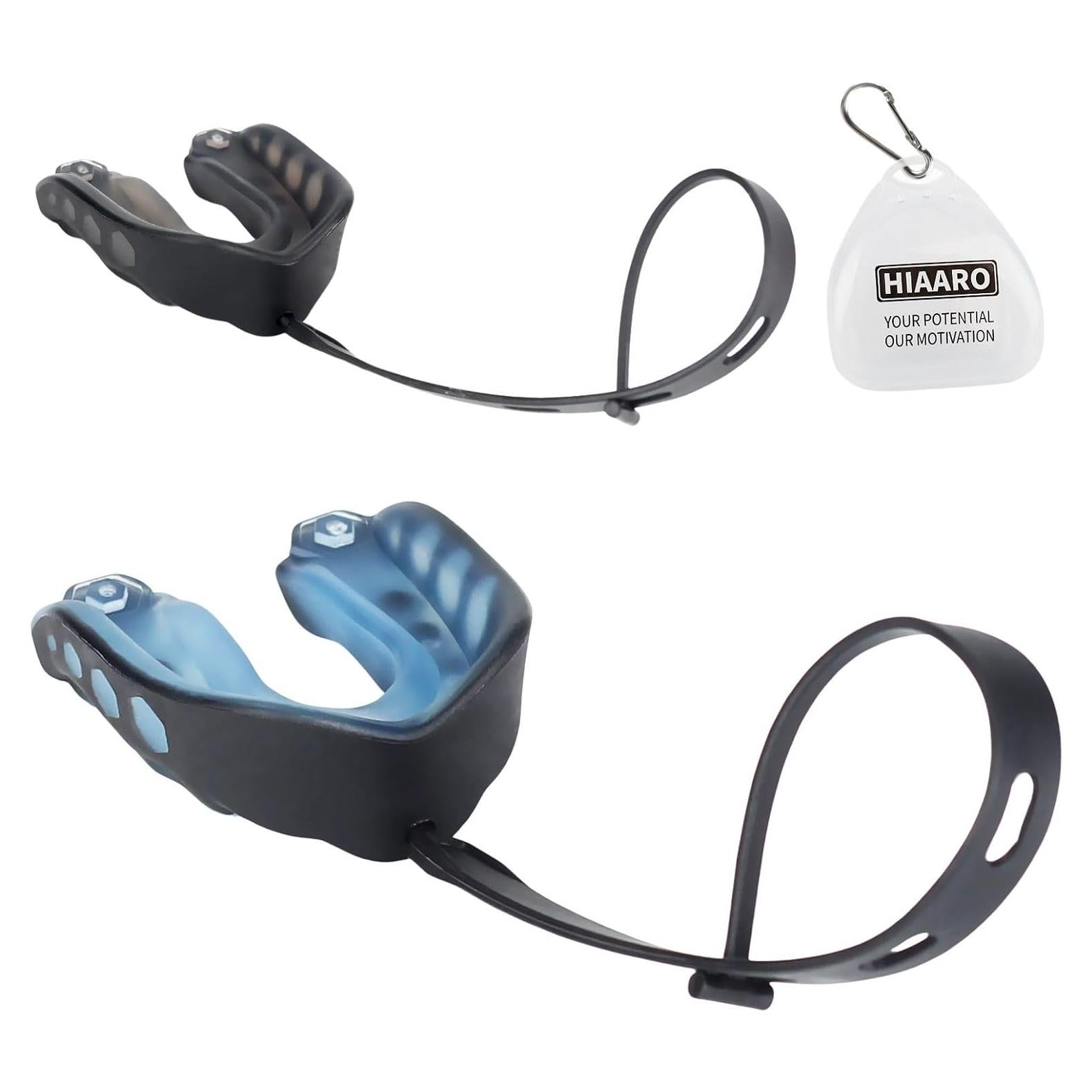 Paquete de 2 protectores bucales HIAARO tamaño S para deportes