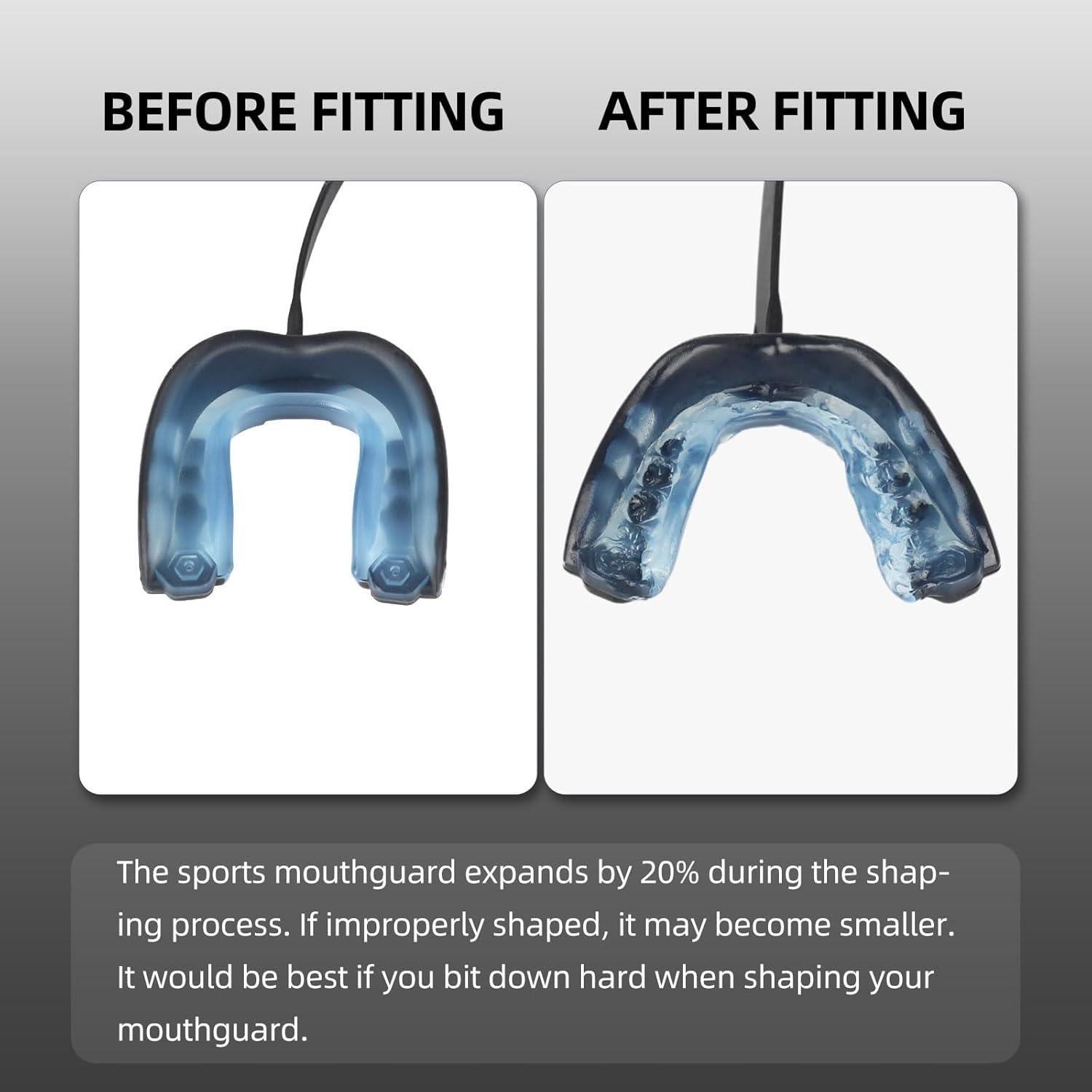 Paquete de 2 protectores bucales HIAARO tamaño S para deportes