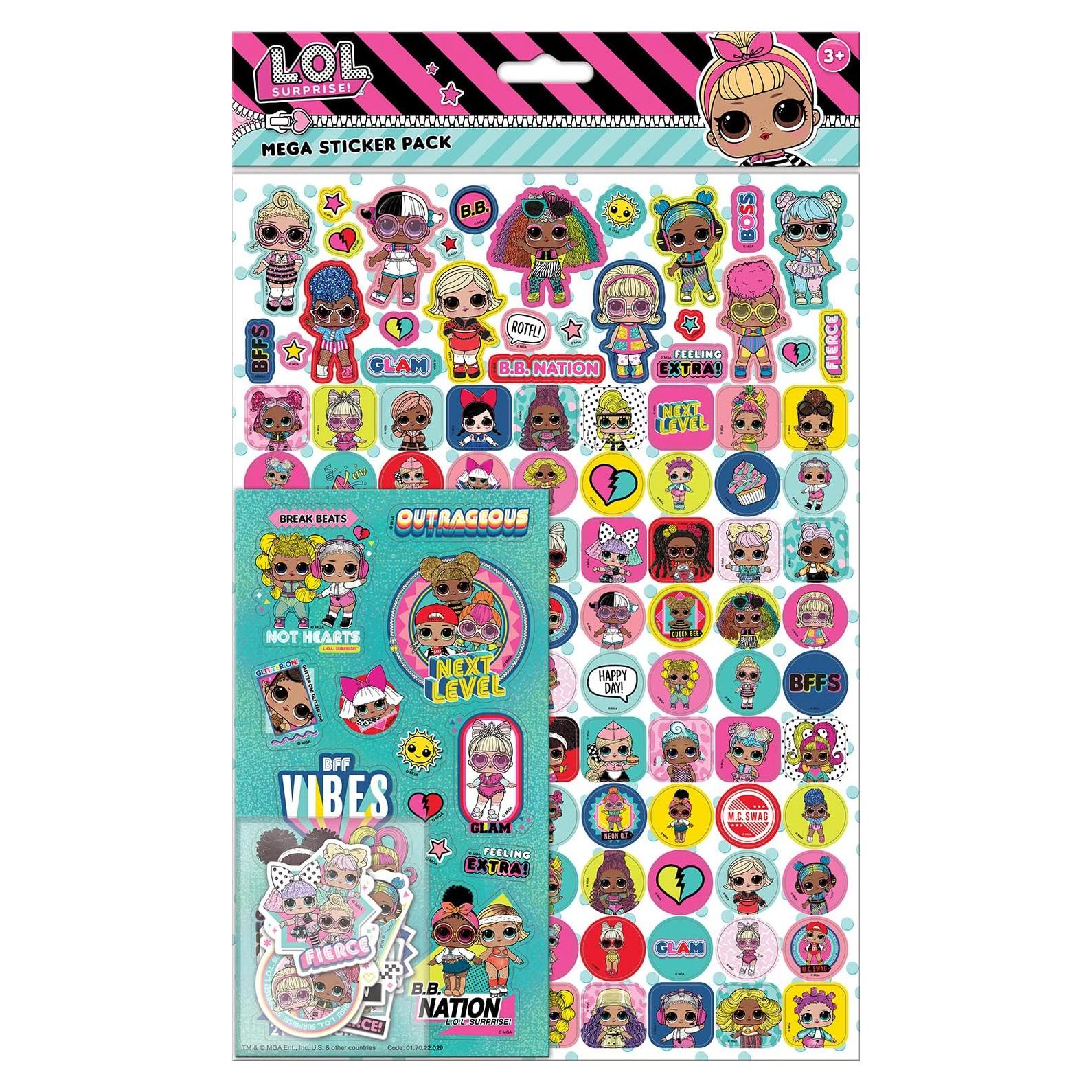 Mega Paquete de Stickers L.O.L. Sorpresa Proyectos de Papel