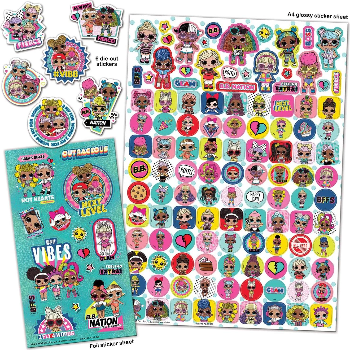 Mega Paquete de Stickers L.O.L. Sorpresa Proyectos de Papel