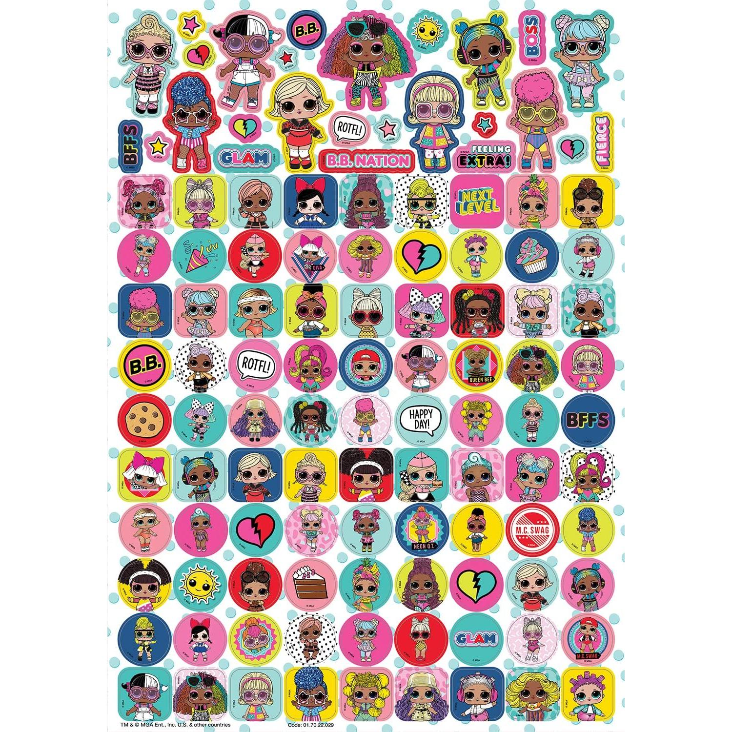 Mega Paquete de Stickers L.O.L. Sorpresa Proyectos de Papel