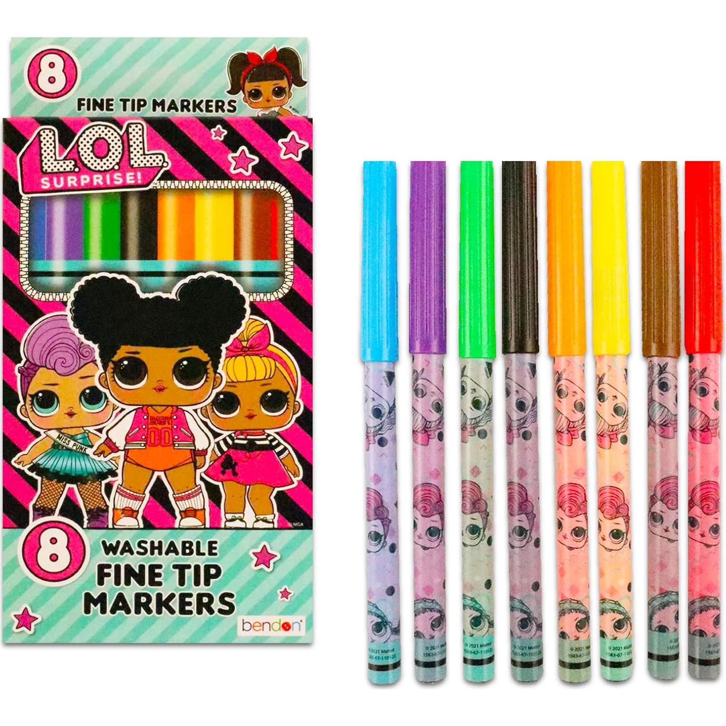 Conjunto de Colorear LOL Surprise - 8 Marcadores y 8 Crayones Jumbo