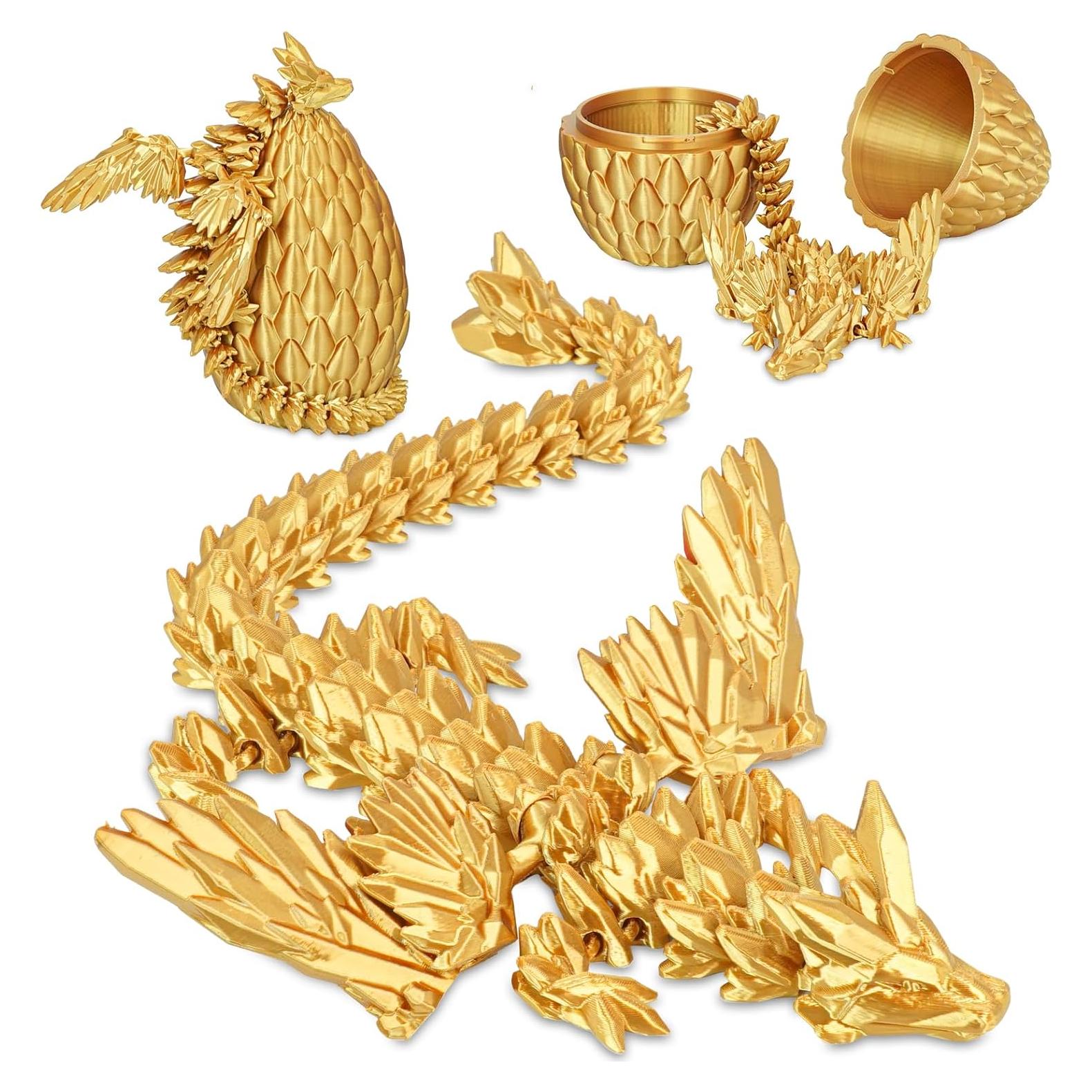 Huevo Sorpresa Dragón Alado Balkwan Grande Oro 289g